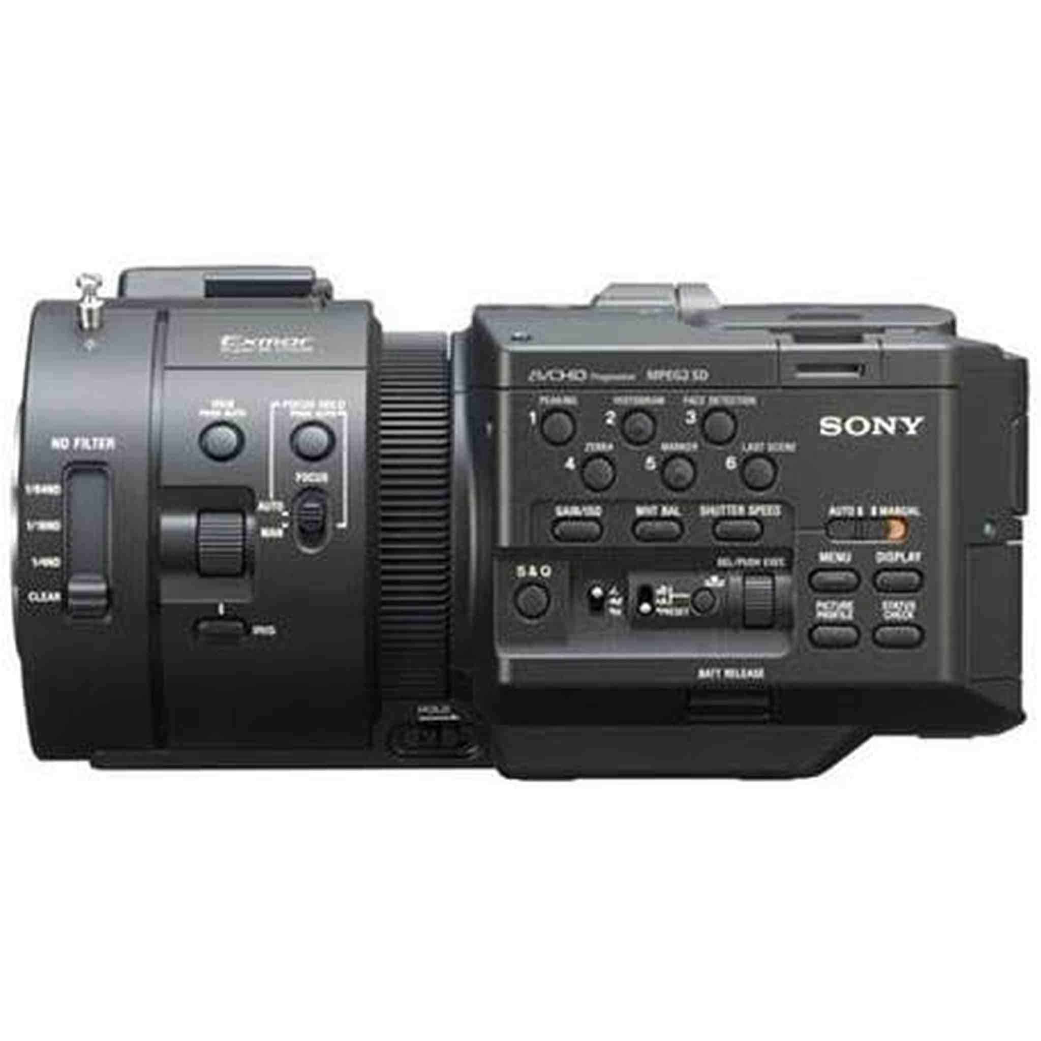 Sony NEX-FS700R Super 35 Camcorder Body Only Accessory Bundle with Memory Card Kit, Carrying Case, 7" Monitor, Condenser Mic, Stereo Headphones Bundle Sony