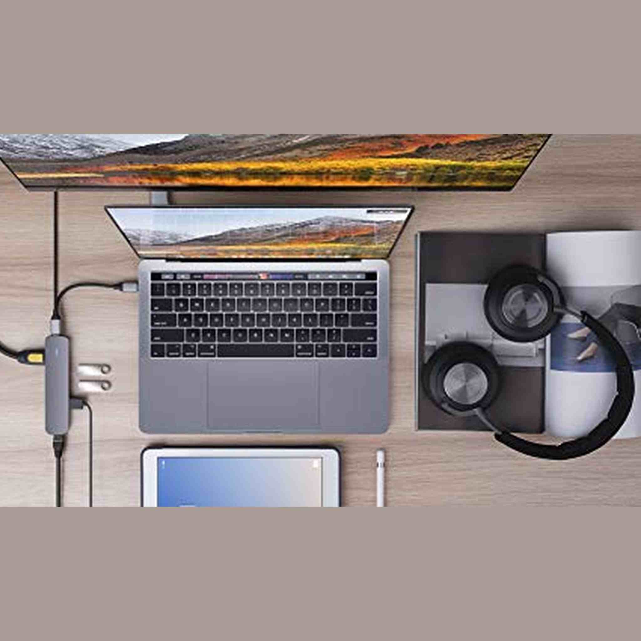 HyperDrive 6-in-1 USB-C Hub with 4K HDMI Output, Space Gray Hyper
