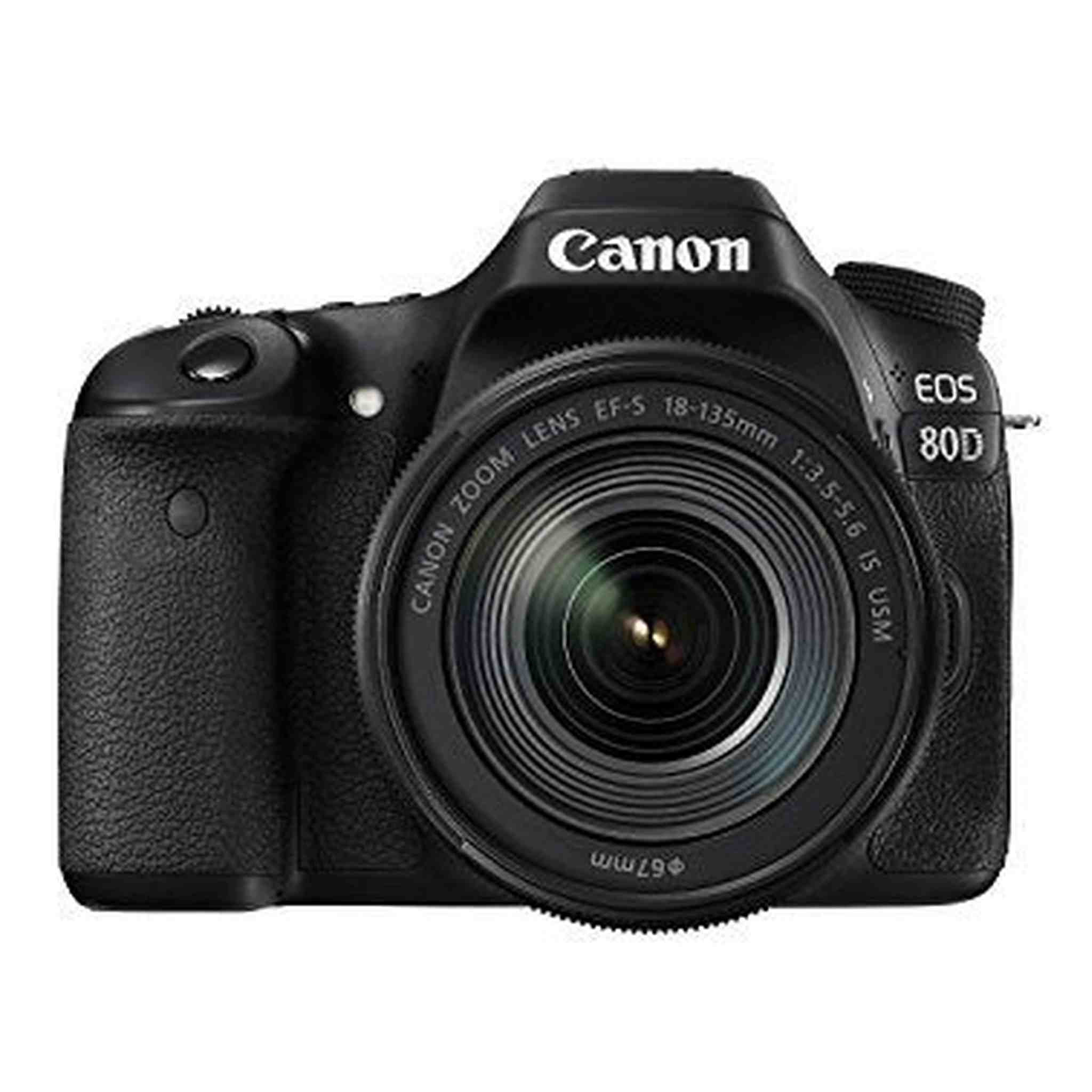 Canon EOS 80D Digital SLR Kit with EF-S 18-55mm f/3.5-5.6 Image Stabilization STM Lens Black International Model No Warranty Canon