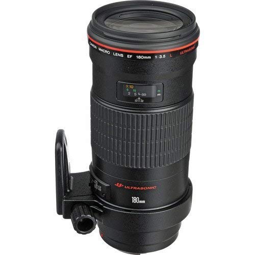 Canon EF 180mm f3.5L Macro USM AutoFocus Telephoto Lens for Canon SLR Cameras International Version (No Warranty) - Used