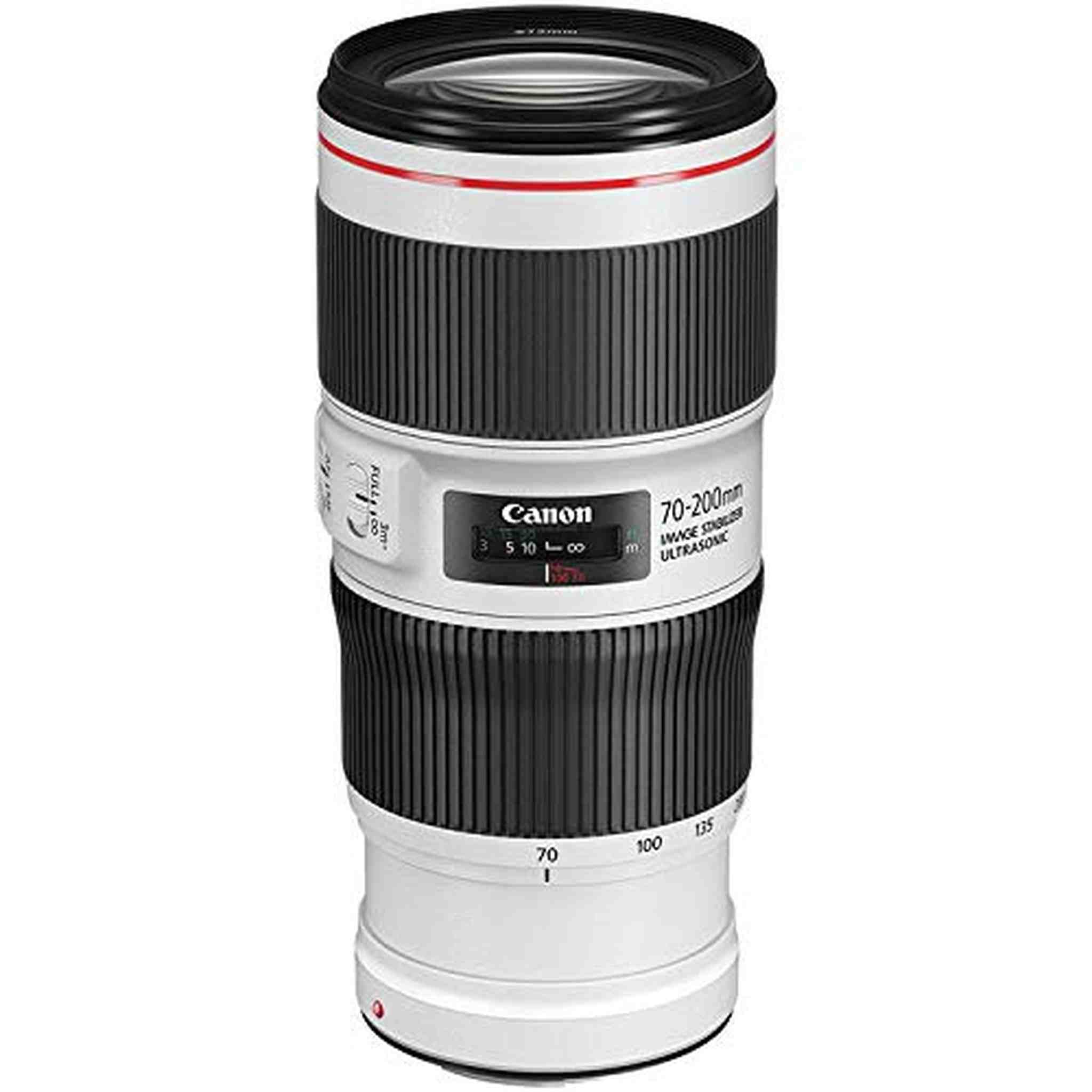 Canon EF 70-200mm f/4L is II USM Lens Bundle w/ 64GB Memory Card + Accessories 3 Piece Filter Kit International Model Canon