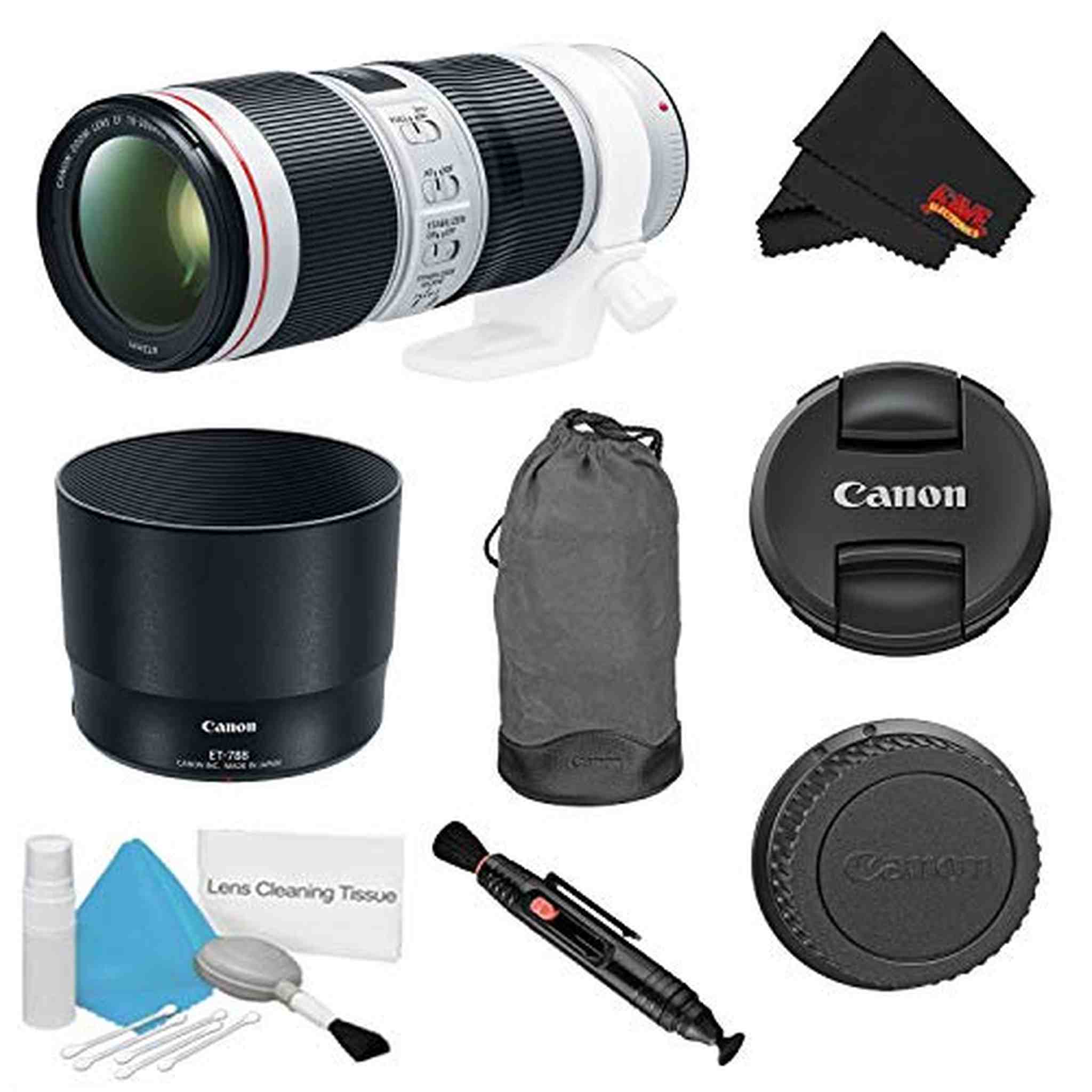 Canon EF 70-200mm f/4L is II USM Lens Bundle International Model Canon