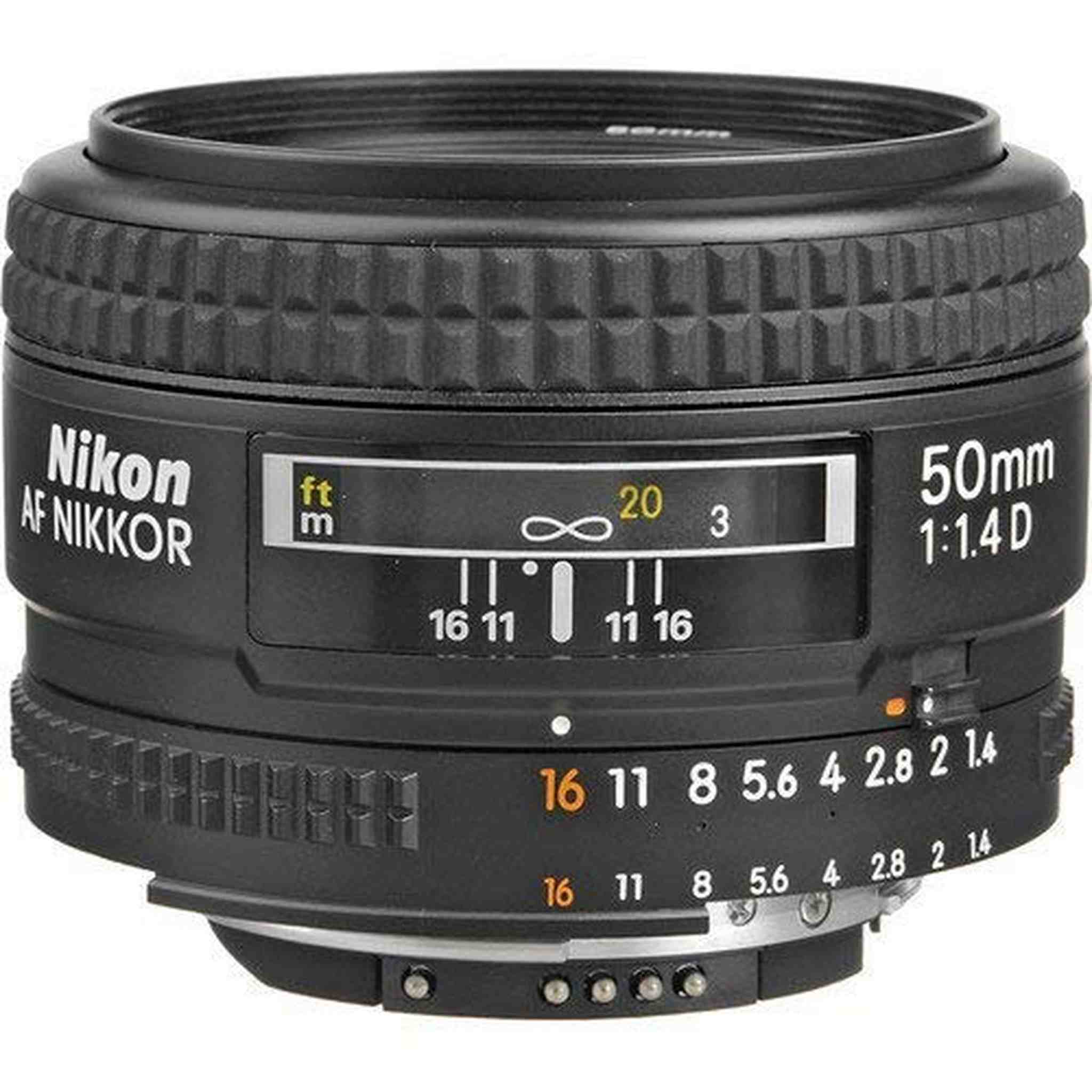 Nikon AF FX NIKKOR 50mm f/1.4D Fixed Zoom Lens with Auto Focus for Nikon DSLR Cameras International Version No Warranty Nikon