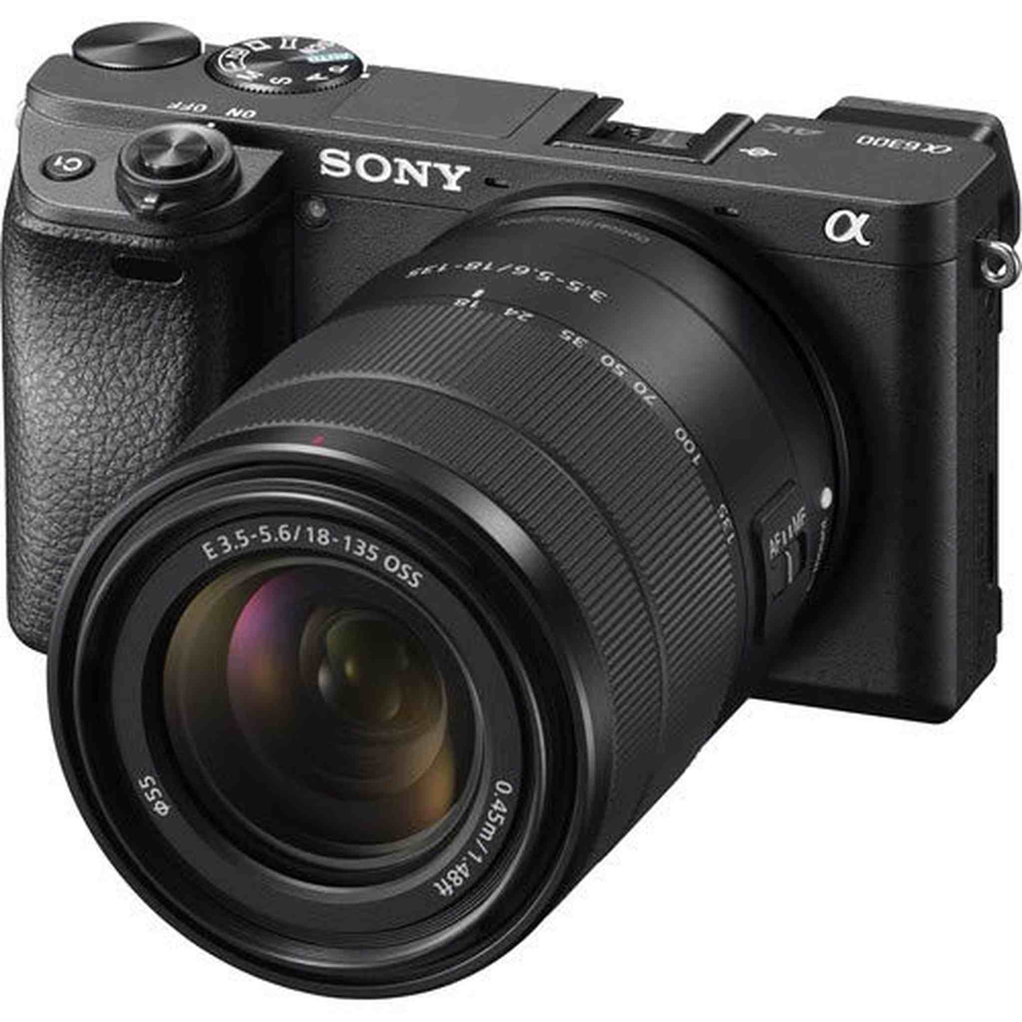 Sony Alpha a6300 Mirrorless Camera with 18-135mm Lens Black ILCE-6300M/B Bundle Sony