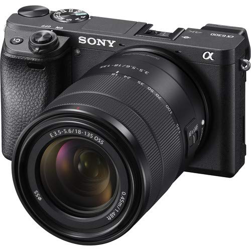 Sony Alpha a6300 Mirrorless Camera with 18-135mm Lens Black ILCE-6300M/B With Soft Bag, Lens Filters, Battery, Rode Mic, LED Light, 64GB Memory Card, Sling Soft Bag, Plus Essential Accessories Sony