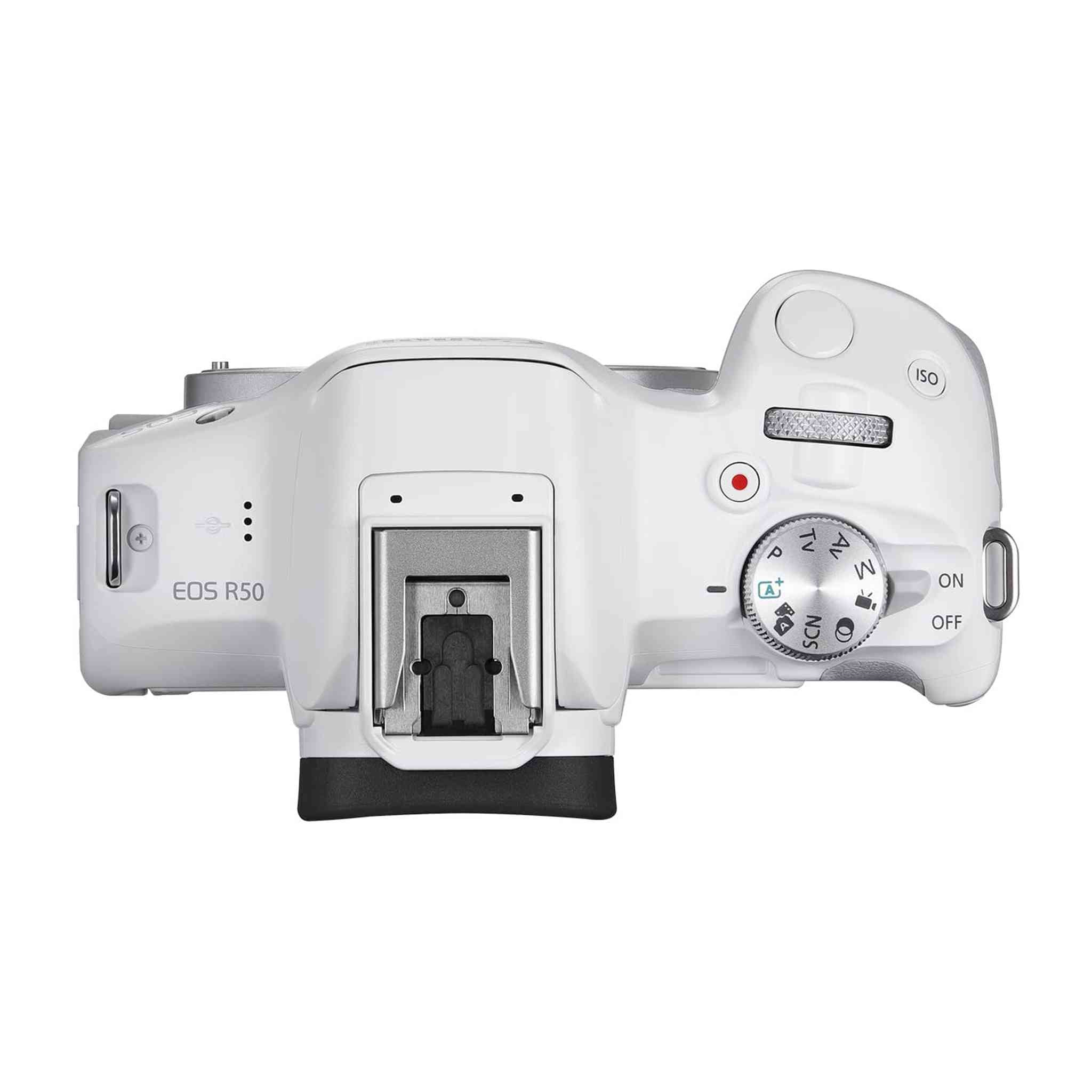Canon EOS R50 Mirrorless Vlogging Camera Body Only/White , RF Mount, 24.2 MP, 4K Video, DIGIC X Image Processor, Subject Detection & Tracking, Compact, Smartphone Connection, Content Creator Canon