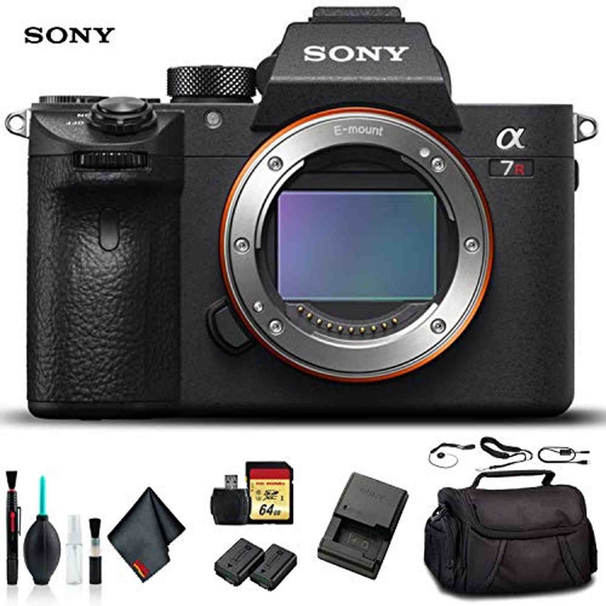 Sony Alpha a7R III Mirrorless Camera ILCE7RM3/B with Soft Bag, 64GB Memory Card, Card Reader, Plus Essential Accessories - Reconditioned Sony