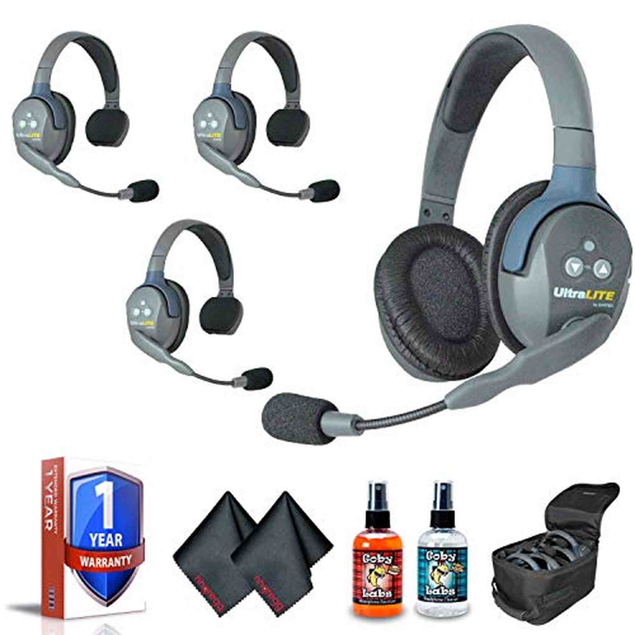 Eartec UL431 UltraLITE 4-Person Headset System USA Bundle 1 Eartec