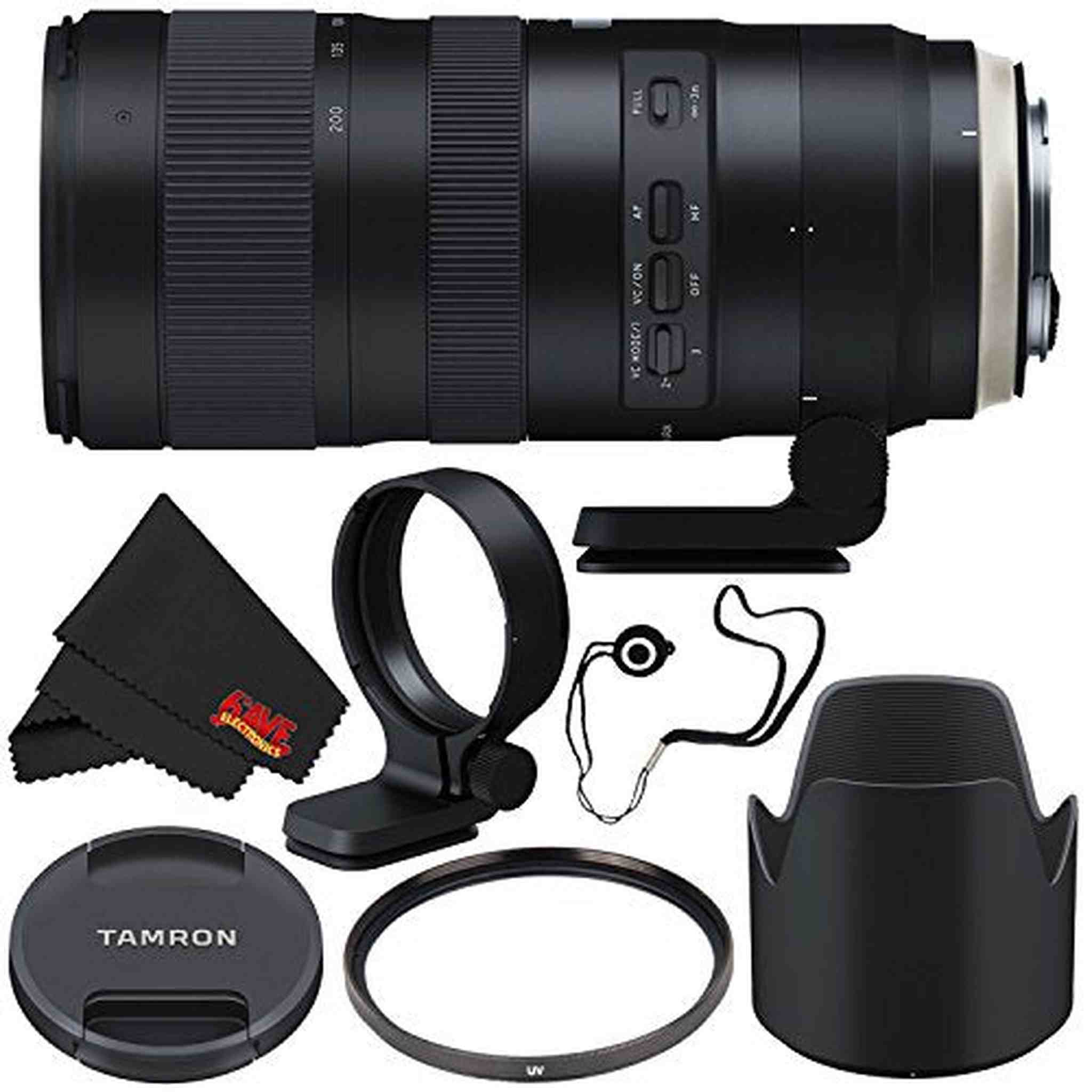 6Ave Tamron SP 70-200mm f/2.8 Di VC USD G2 Lens for Canon EF International Model + 77mm UV Filter + Lens Cap Keeper + Tamron