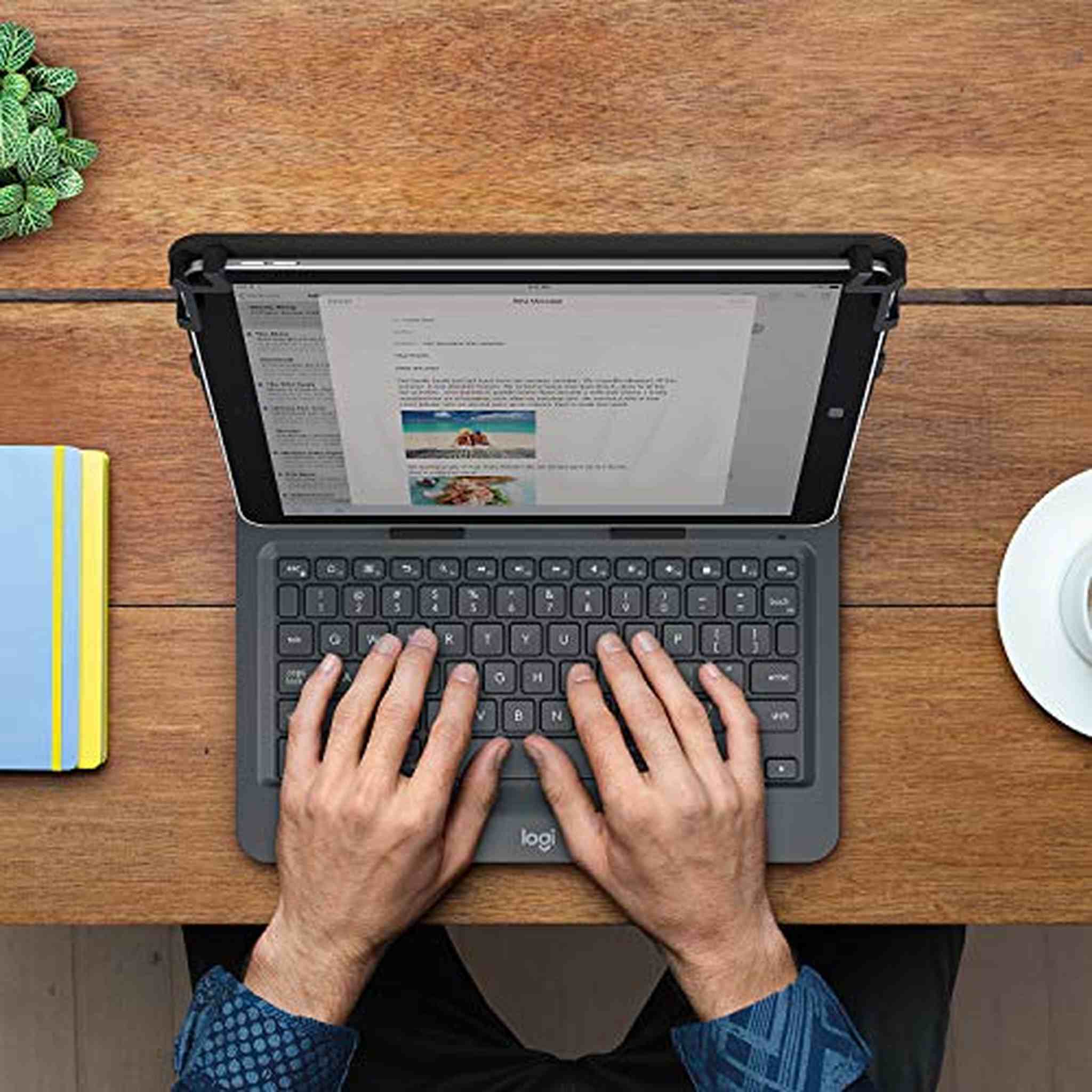 Logitech Universal Folio with Integrated Bluetooth 3.0 Keyboard for 9-10" Apple, Android, Windows Tablets Logitech