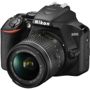 Nikon D3500 DSLR Camera with 18-55mm Lens 1590 Professional Bundle W/Bag, Extra Battery, LED Light, Mic, Filters, Tripod, Monitor and More Nikon