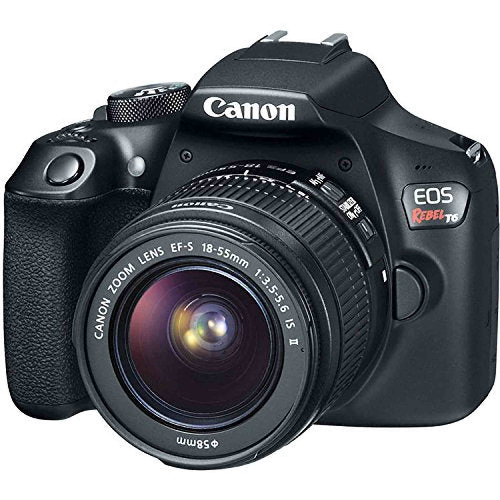 Canon EOS Rebel T6 Digital SLR Camera 1159C003 Bundle with 18-55mm f/3.5-5.6 is II Lens with 32GB Memory Card + Filter Kit + More - Used