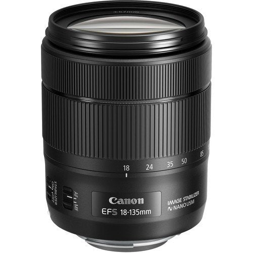 Canon 1276C002-IV EF-S 18-135mm f/3.5-5.6 Image Stabilization USM Lens (Black) (International Model) No Warranty [Bulk Packaging - Used