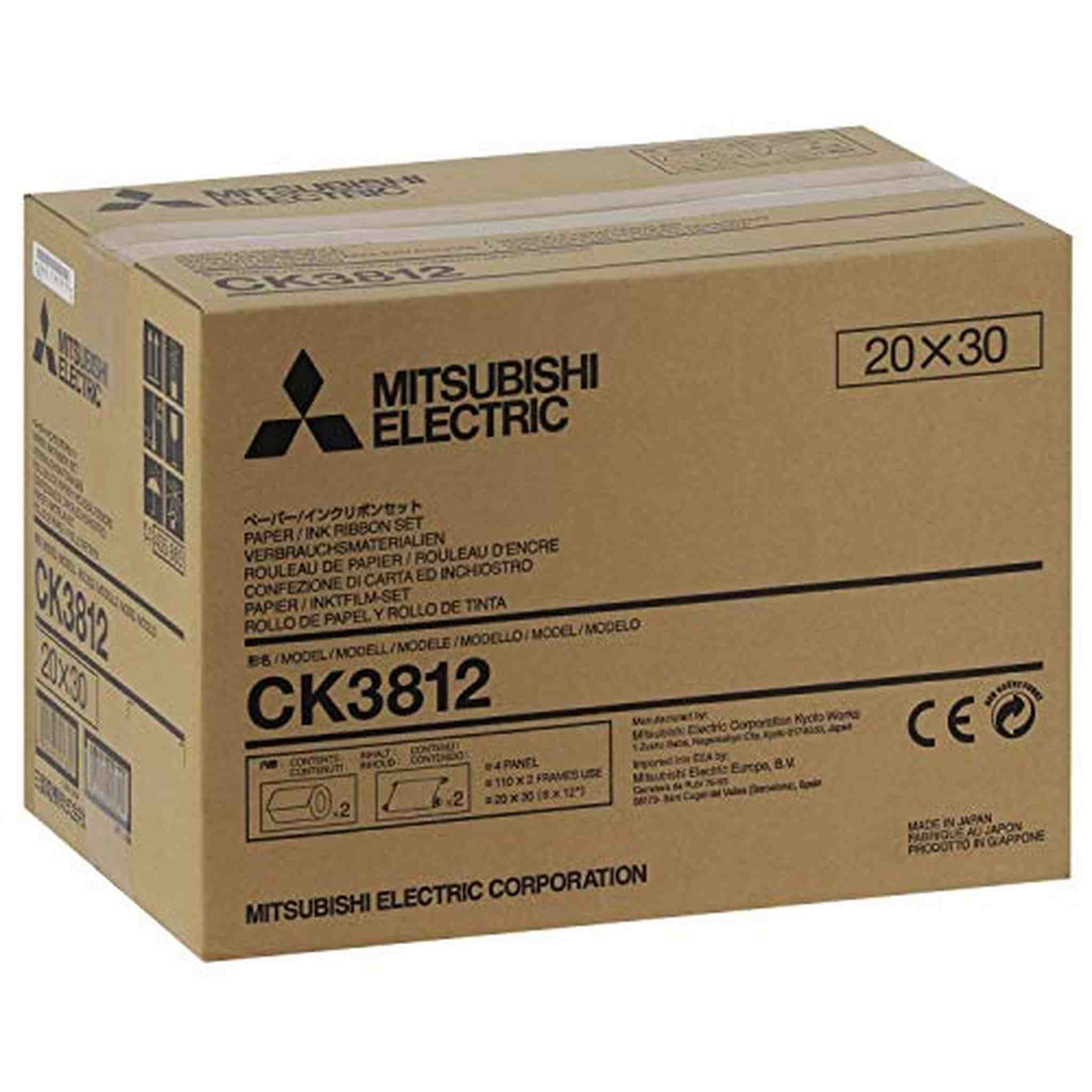 CK 3812 20x30 cm Paper & Ink Ribbon Set Mitsubishi