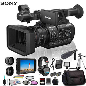 Sony PXW-Z190V 4K XDCAM Camcorder With Tripod, Padded Case, Sony Headphones External 4K Monitor and More Advanced Plus Bundle Sony