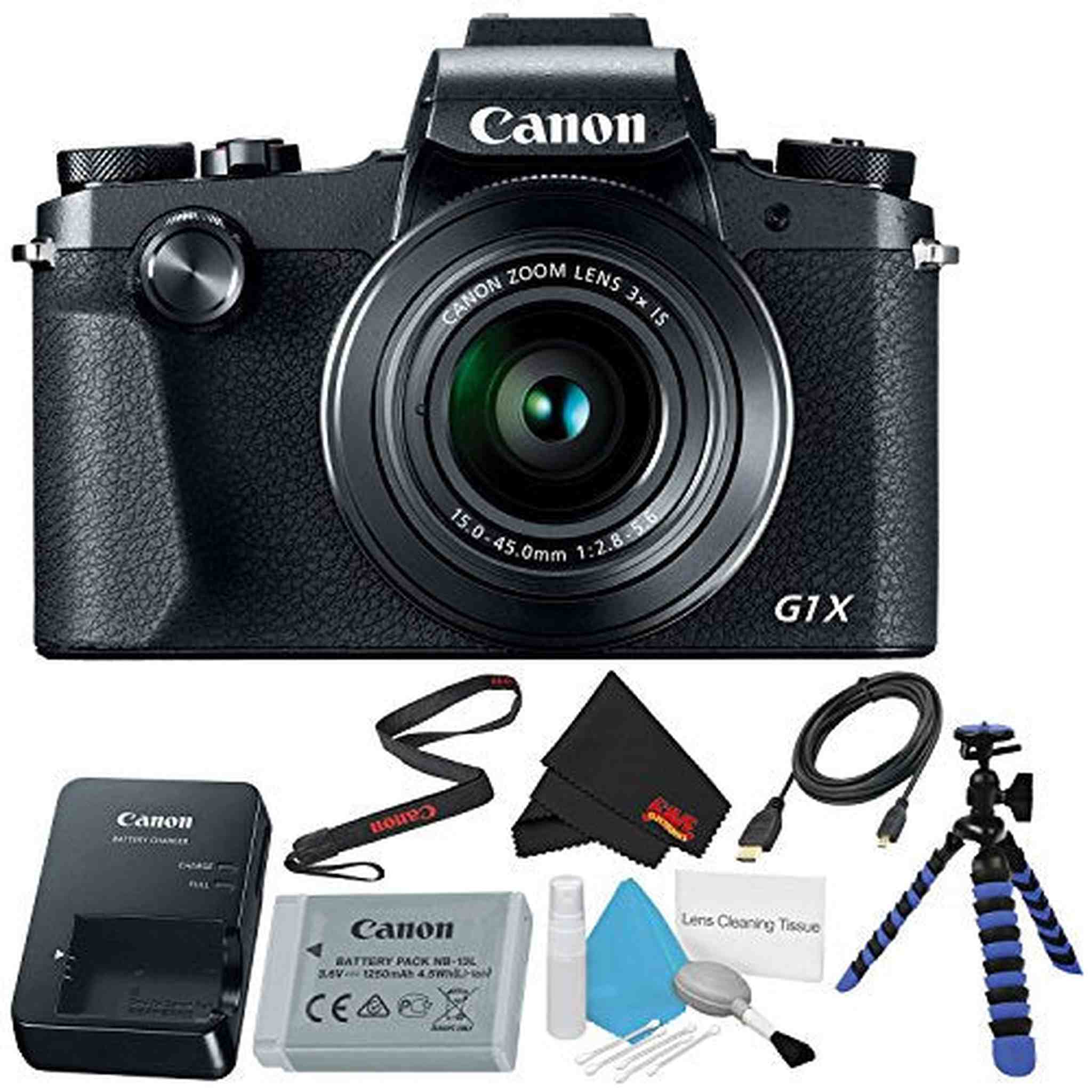 6Ave Canon PowerShot G1 X Mark III Digital Camera #2208C001 International Version No Warranty + Deluxe Cleaning Kit + Canon
