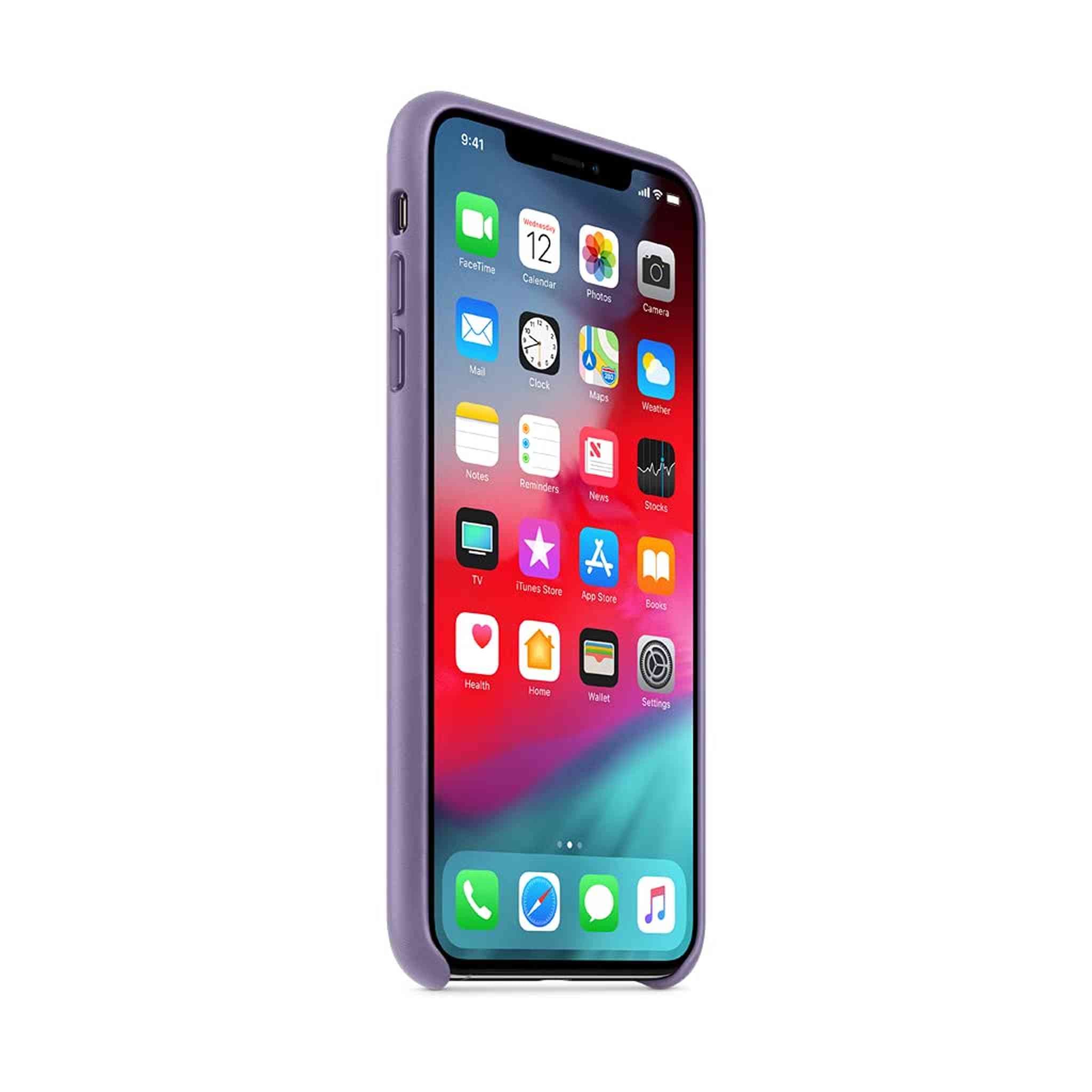 Apple iPhone Xs Max Leather Case - Lilac Apple