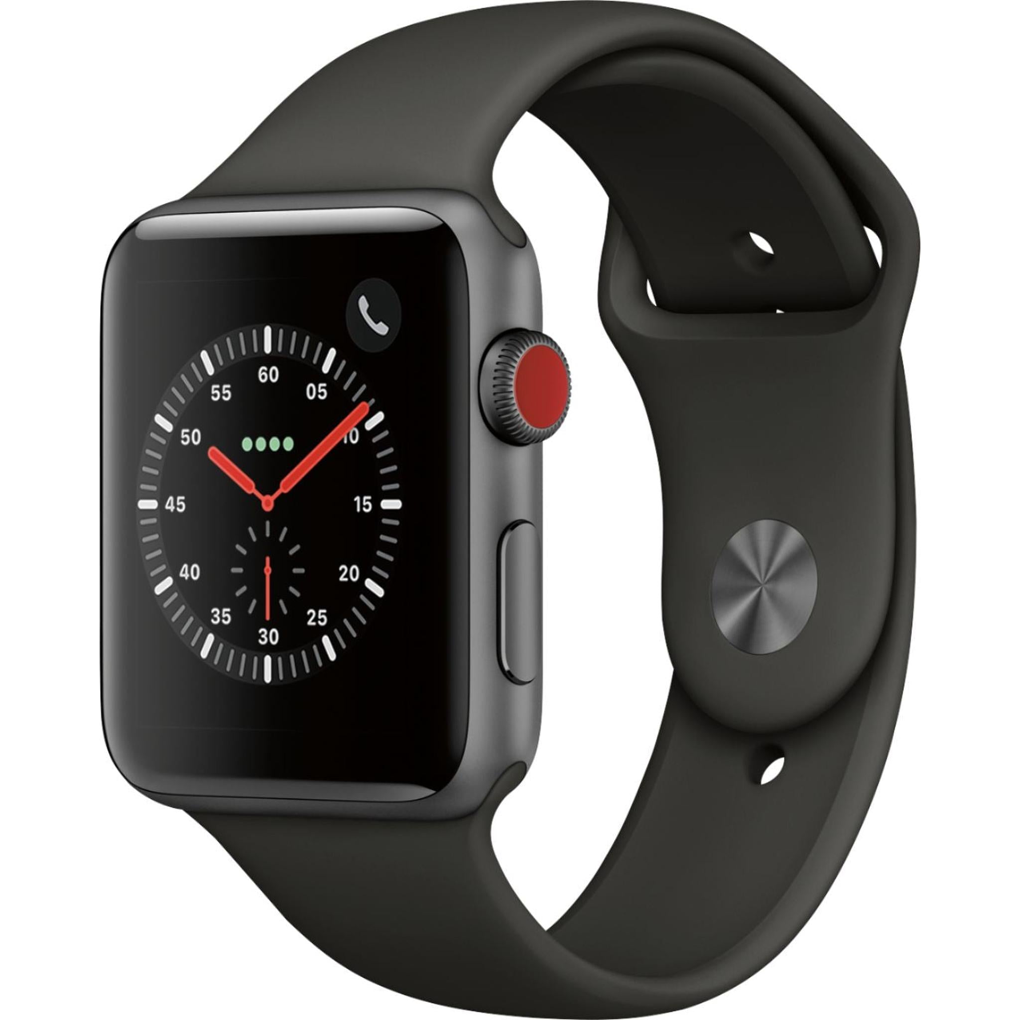 Apple Watch Series 3 42mm GPS + Cellular Space Gray Aluminum Case with Gray Sport Band Apple