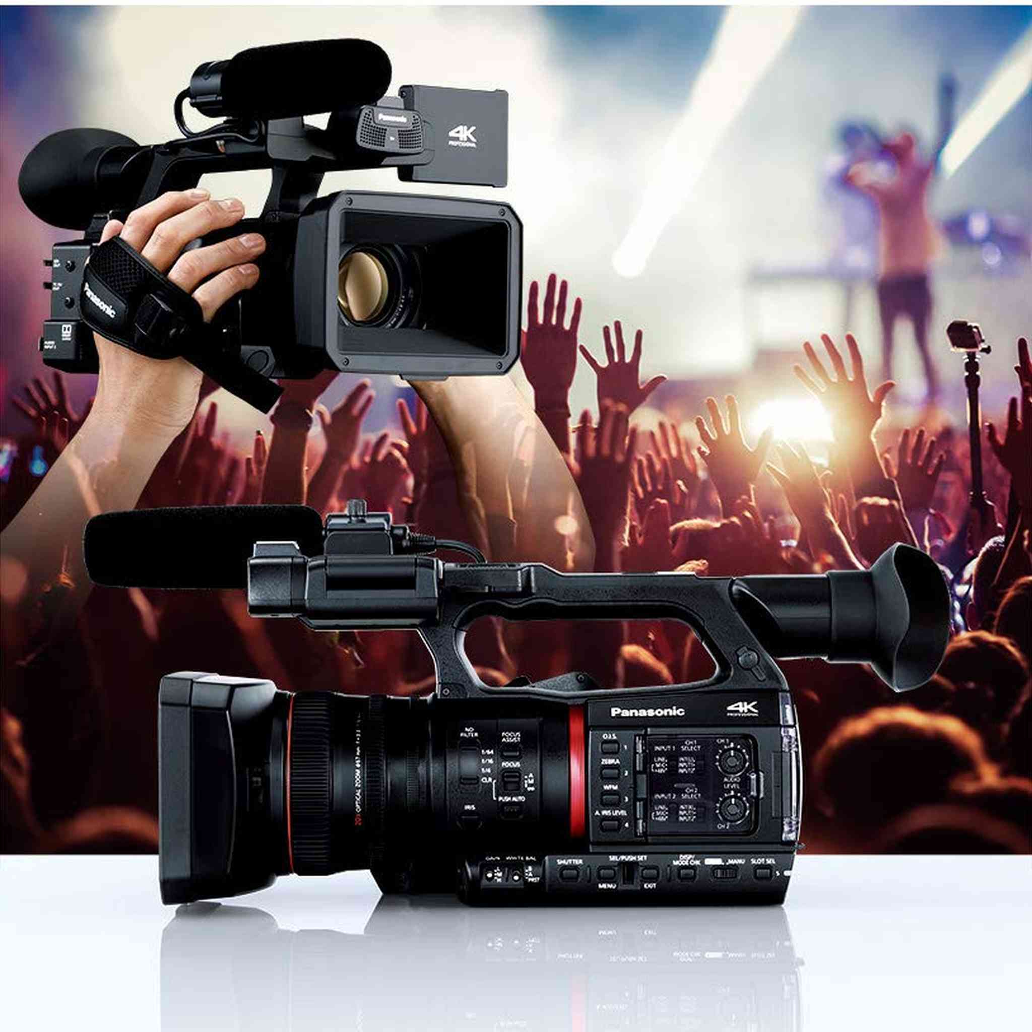 Panasonic AG-CX350 4K Camcorder with 128GB Memory Card - Pro Video Light Bundle Panasonic