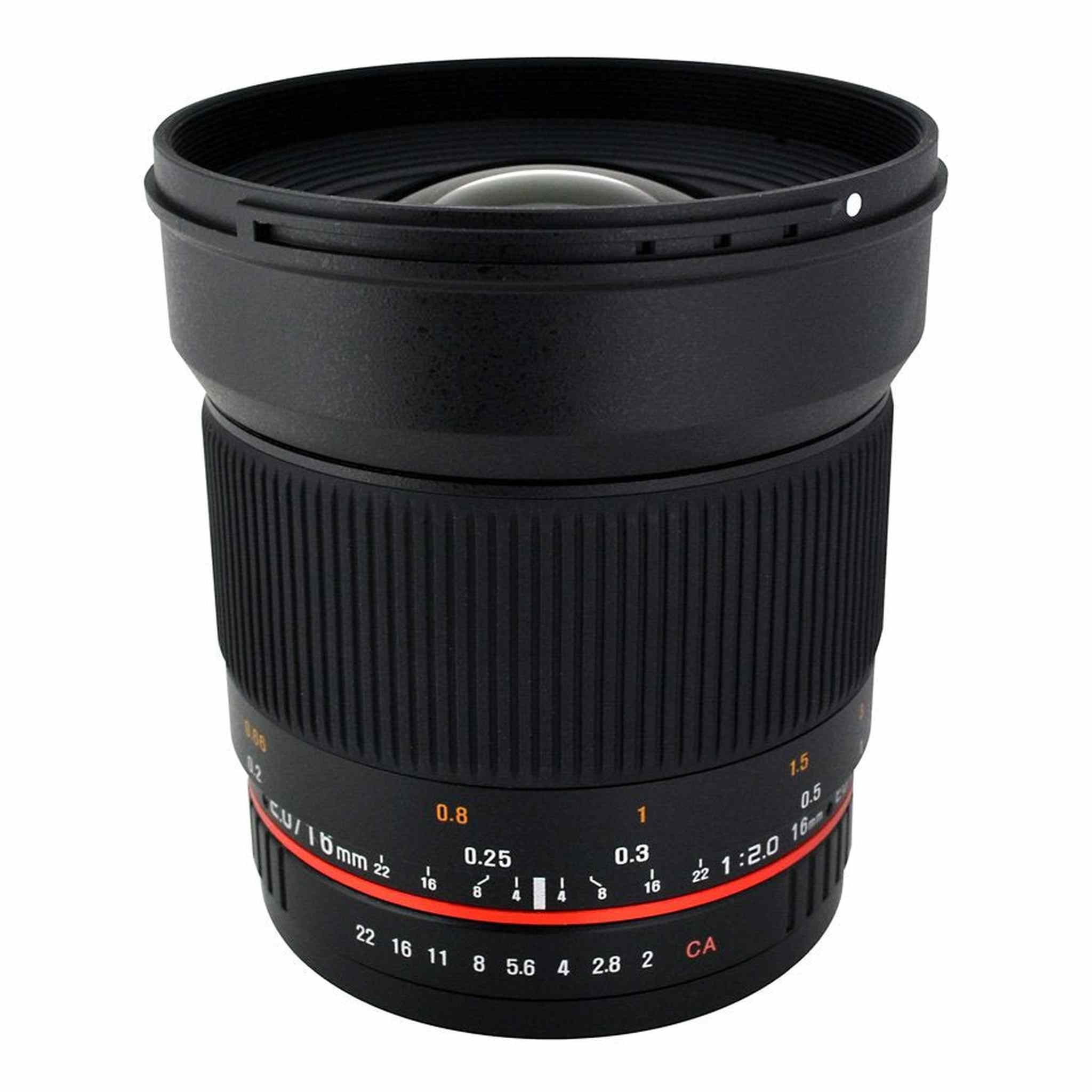 Rokinon 16M-FX 16mm f/2.0 Aspherical Wide Fixed Angle Lens for Fuji X Rokinon