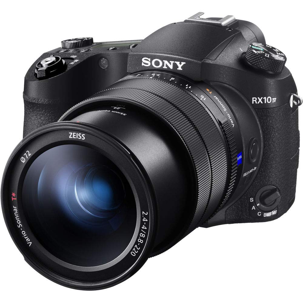 Sony Cyber-Shot DSC-RX10 IV Camera DSCRX10M4/B with Soft Bag, Tripod, Additional Battery, 64GB Memory Card, Card Reader, - Used Sony