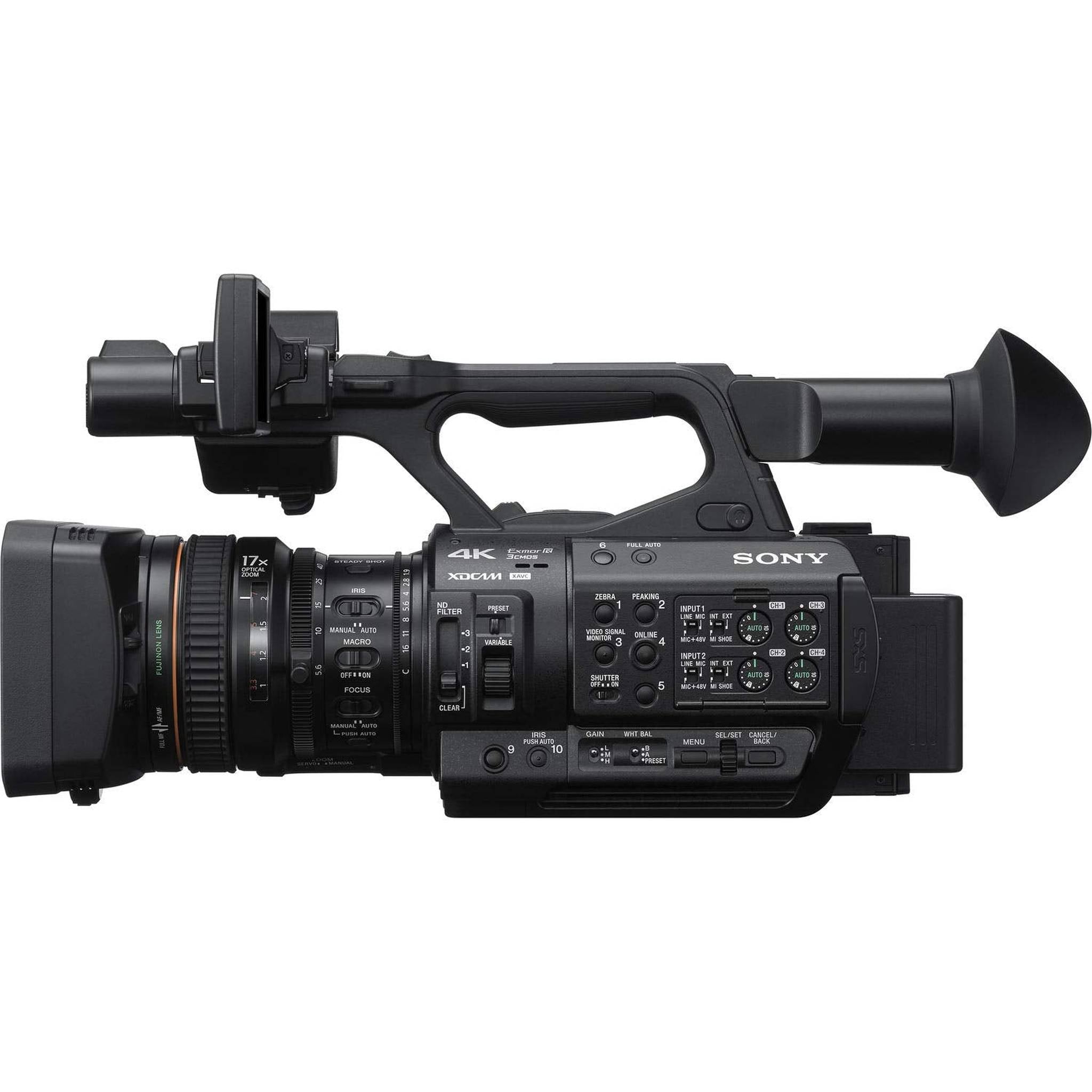 Sony PXW-Z280 4K 3-CMOS 1/2" Sensor XDCAM Camcorder Accessory Bundle with Condenser Mic, Professional Headphones and Cleaning Kit Sony