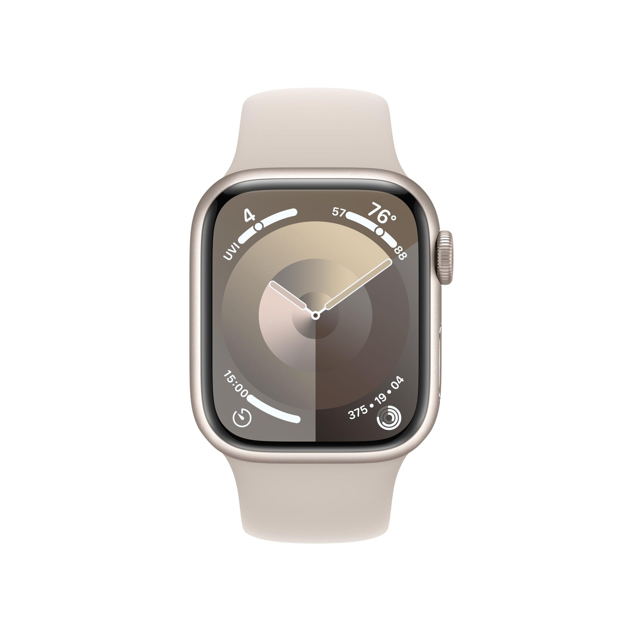 Apple Watch Series 9 GPS 41mm Smartwatch with Starlight Aluminum Case with Starlight Sport Band S/M. Apple