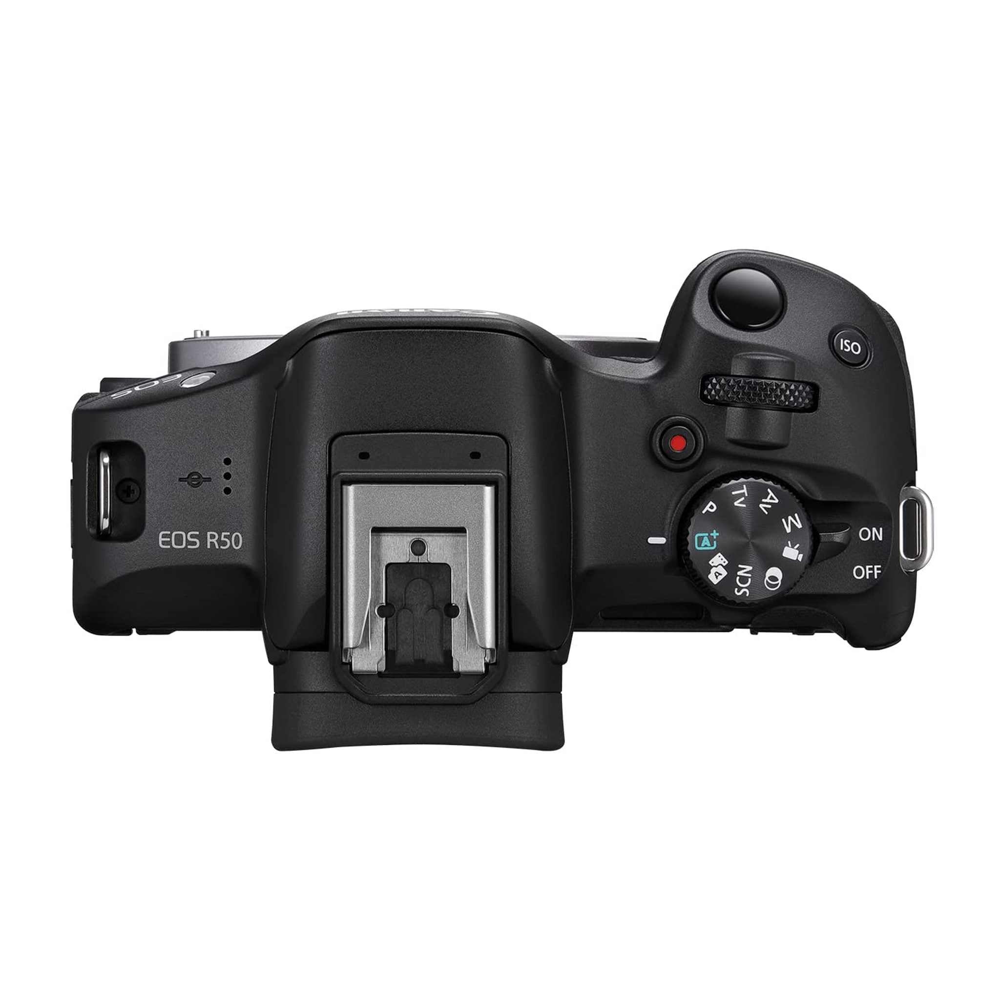 Canon EOS R50 Mirrorless Vlogging Camera Body Only/Black , RF Mount, 24.2 MP, 4K Video, DIGIC X Image Processor, Subject Detection & Tracking, Compact, Smartphone Connection, Content Creator Canon