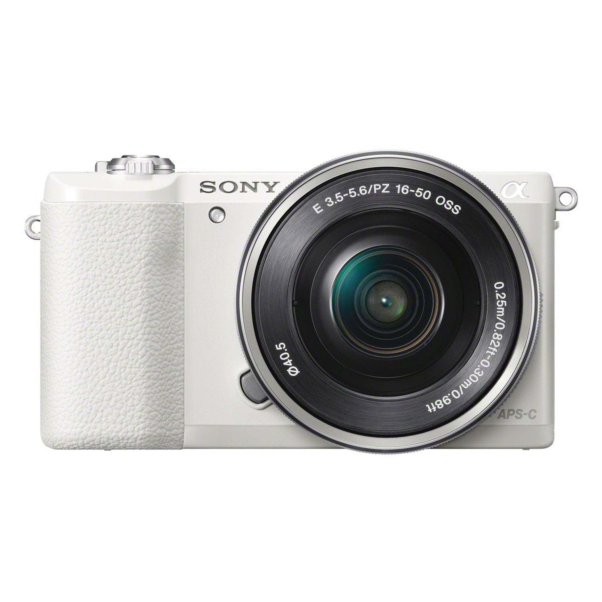 Sony a5100 16-50mm Mirrorless Digital Camera with 3-Inch Flip Up LCD White - International Version No Warranty Sony