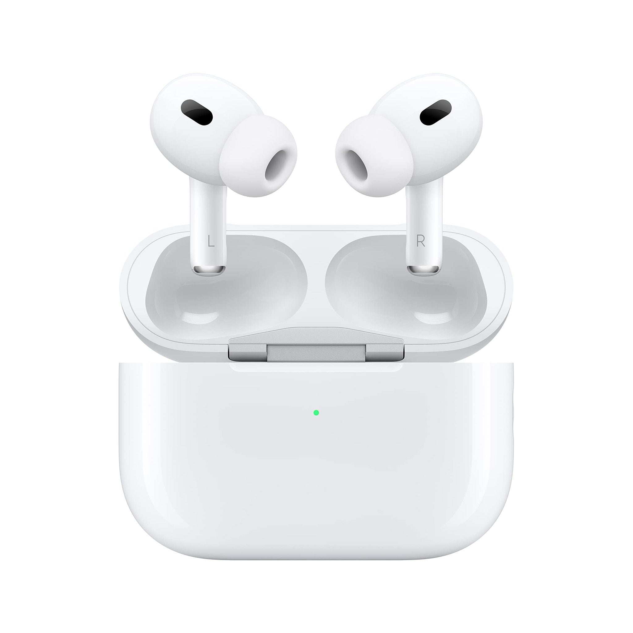 Apple AirPods Pro 2nd Generation Wireless Earbuds with MagSafe Charging Case. Active Noise Cancelling, Personalized Spatial Audio, Customizable Fit, Bluetooth Headphones for iPhone Apple