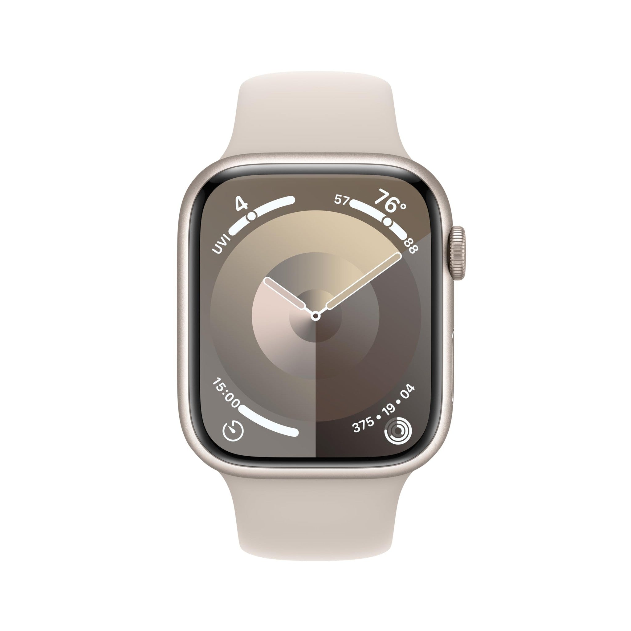 Apple Watch Series 9 GPS 45mm Smartwatch with Starlight Aluminum Case with Starlight Sport Band M/L. Apple