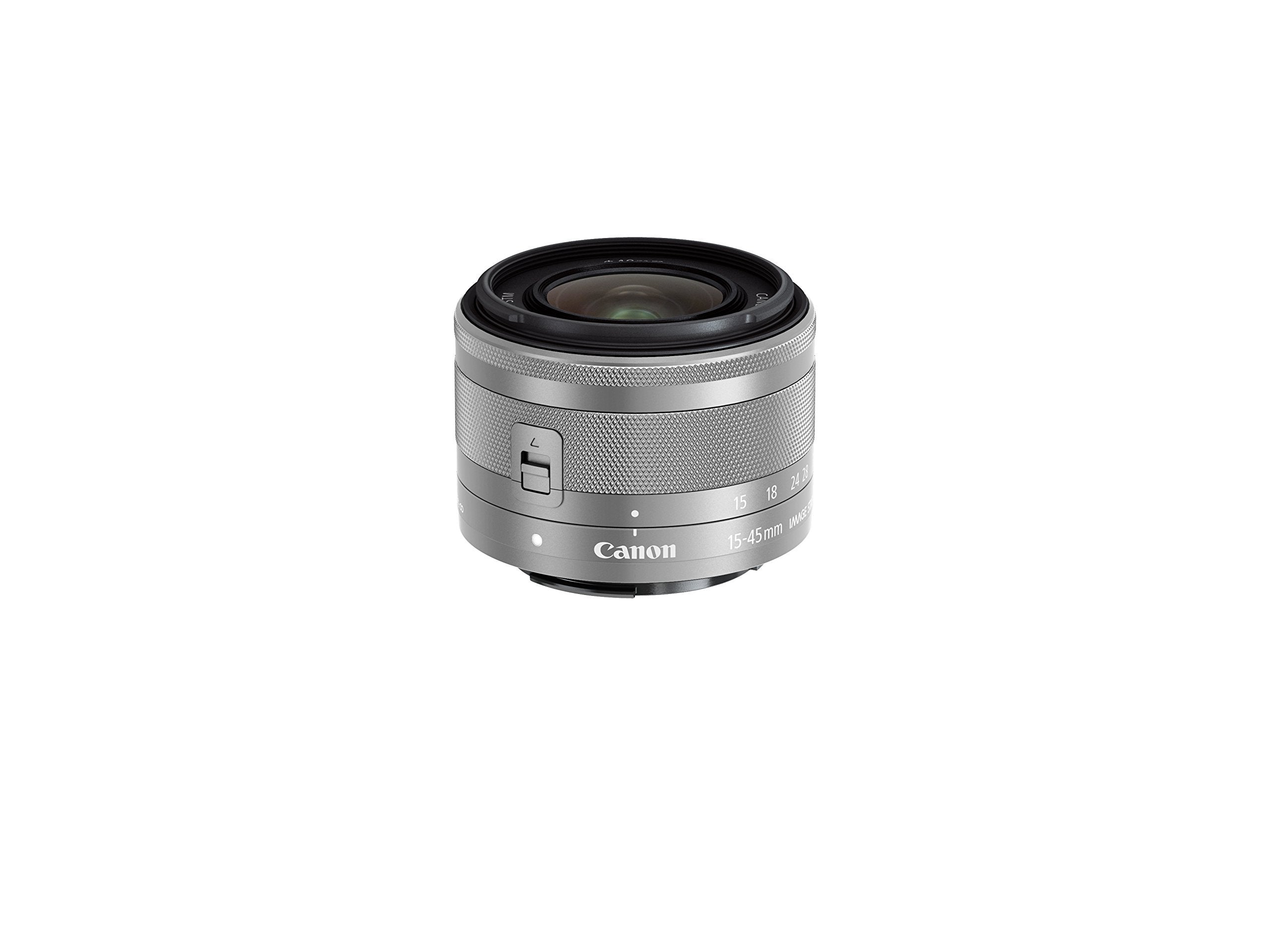 Canon EF-M 15-45mm f/3.5-6.3 Image Stabilization STM Zoom Lens (Silver) (Certified Refurbished) - Reconditioned