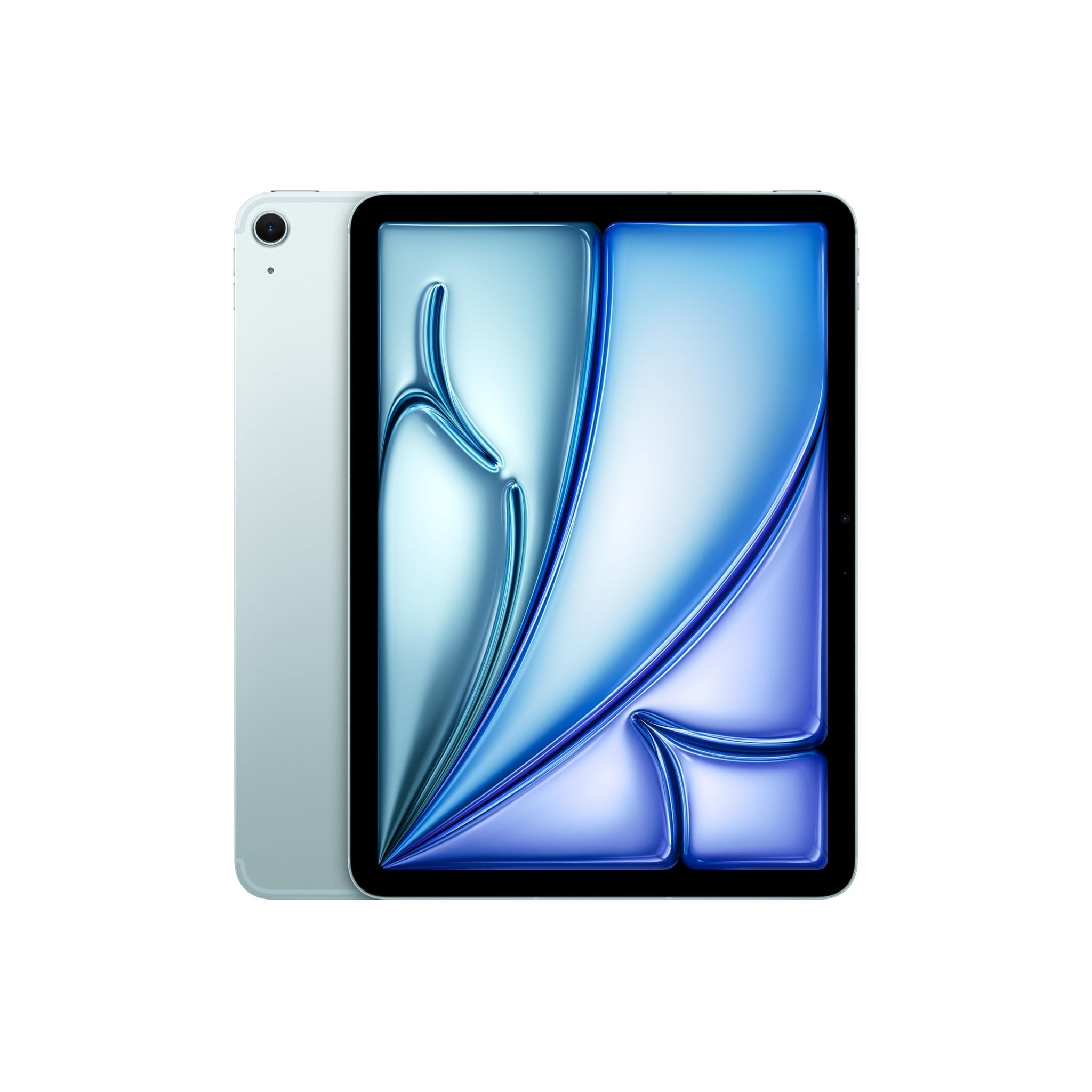 Apple iPad Air 11-inch M2 : Built for Apple Intelligence, Liquid Retina Display, 128GB, 12MP Front/Back Camera, Wi-Fi 6E + 5G Cellular, Touch ID, All-Day Battery Life - Blue Apple