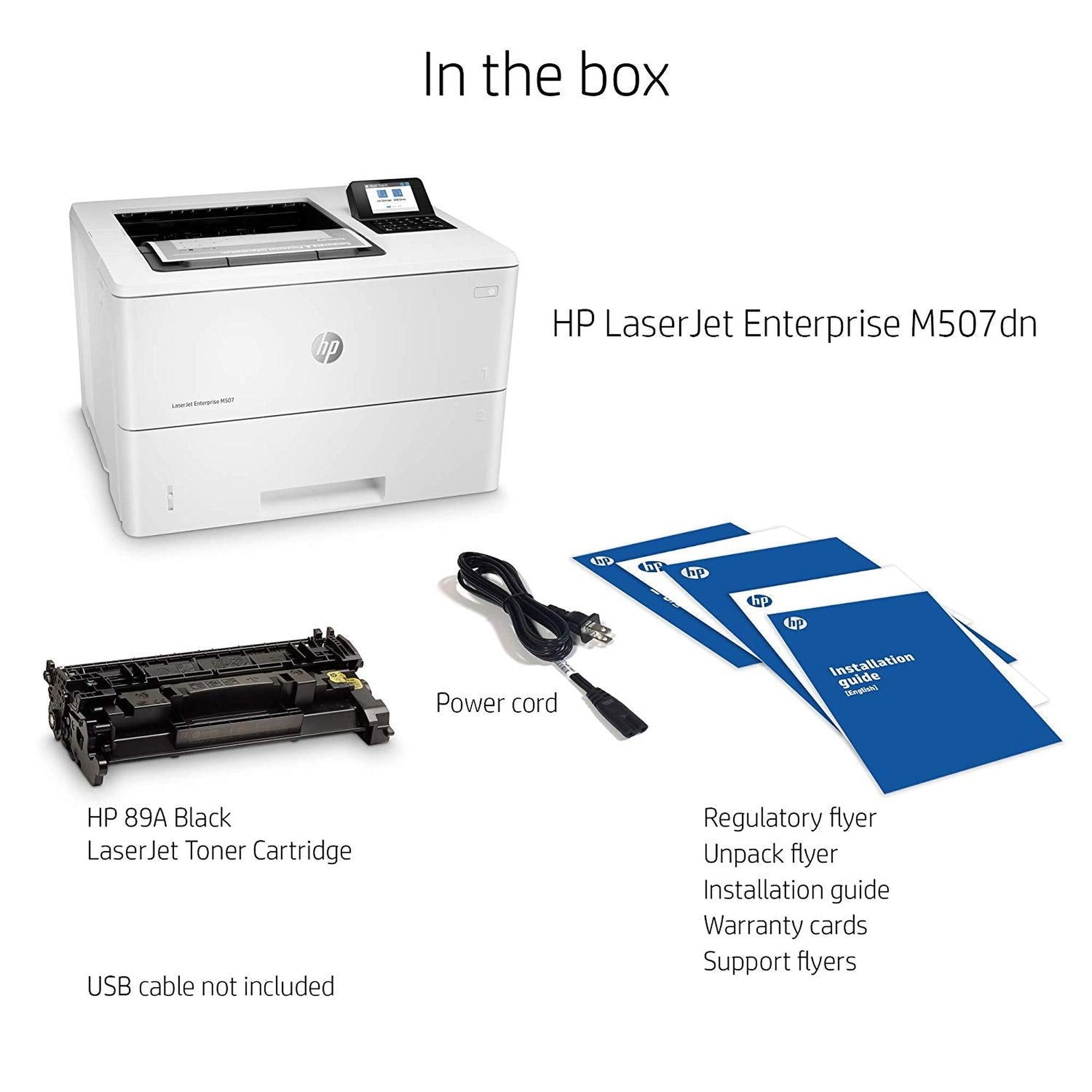 HP Laserjet Enterprise M507dn with One-Year, Next-Business Day, Onsite Warranty 1PV87A HP