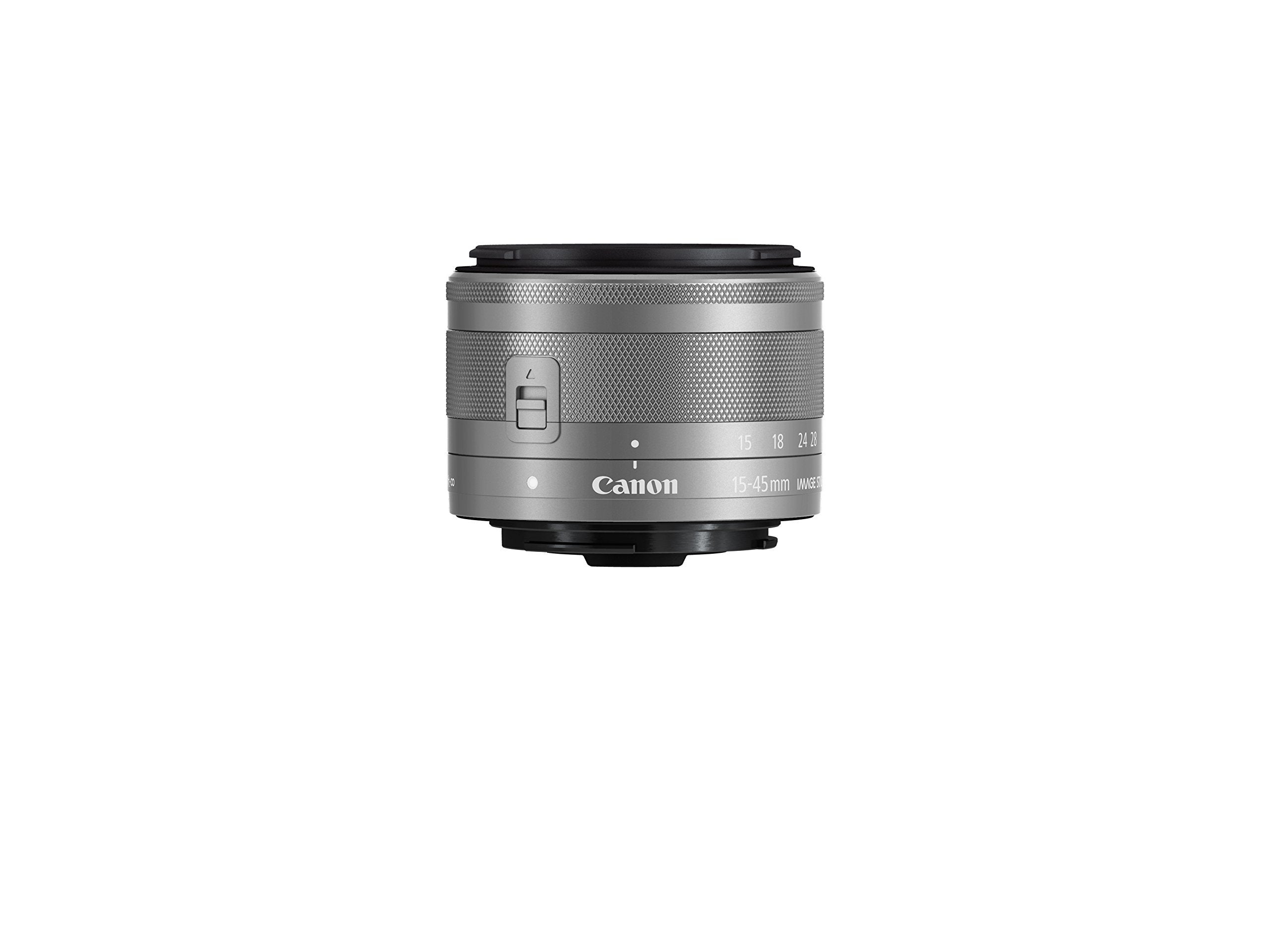Canon EF-M 15-45mm f/3.5-6.3 Image Stabilization STM Zoom Lens (Silver) (Certified Refurbished) - Reconditioned