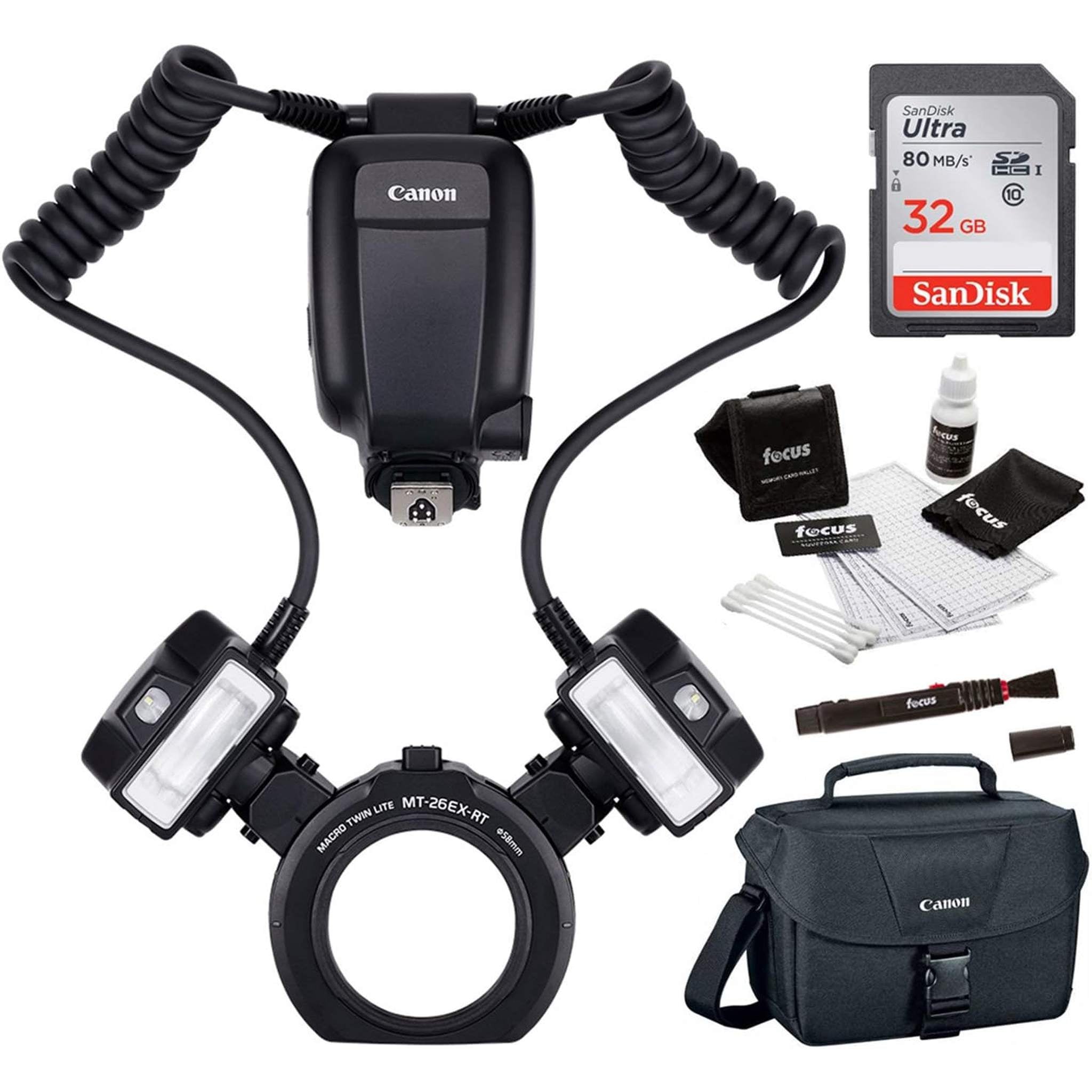 Canon MT-26EX-RT Macro Twin Lite 2398C002 Bundle with 32GB SDHC Memory Card Canon