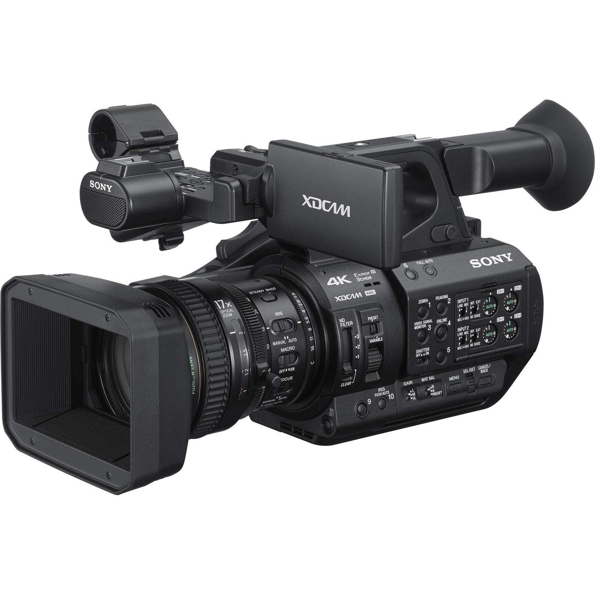 Sony PXW-Z280 4K 3-CMOS 1/2" Sensor XDCAM Camcorder Accessory Bundle with Condenser Mic, Professional Headphones and Cleaning Kit Sony