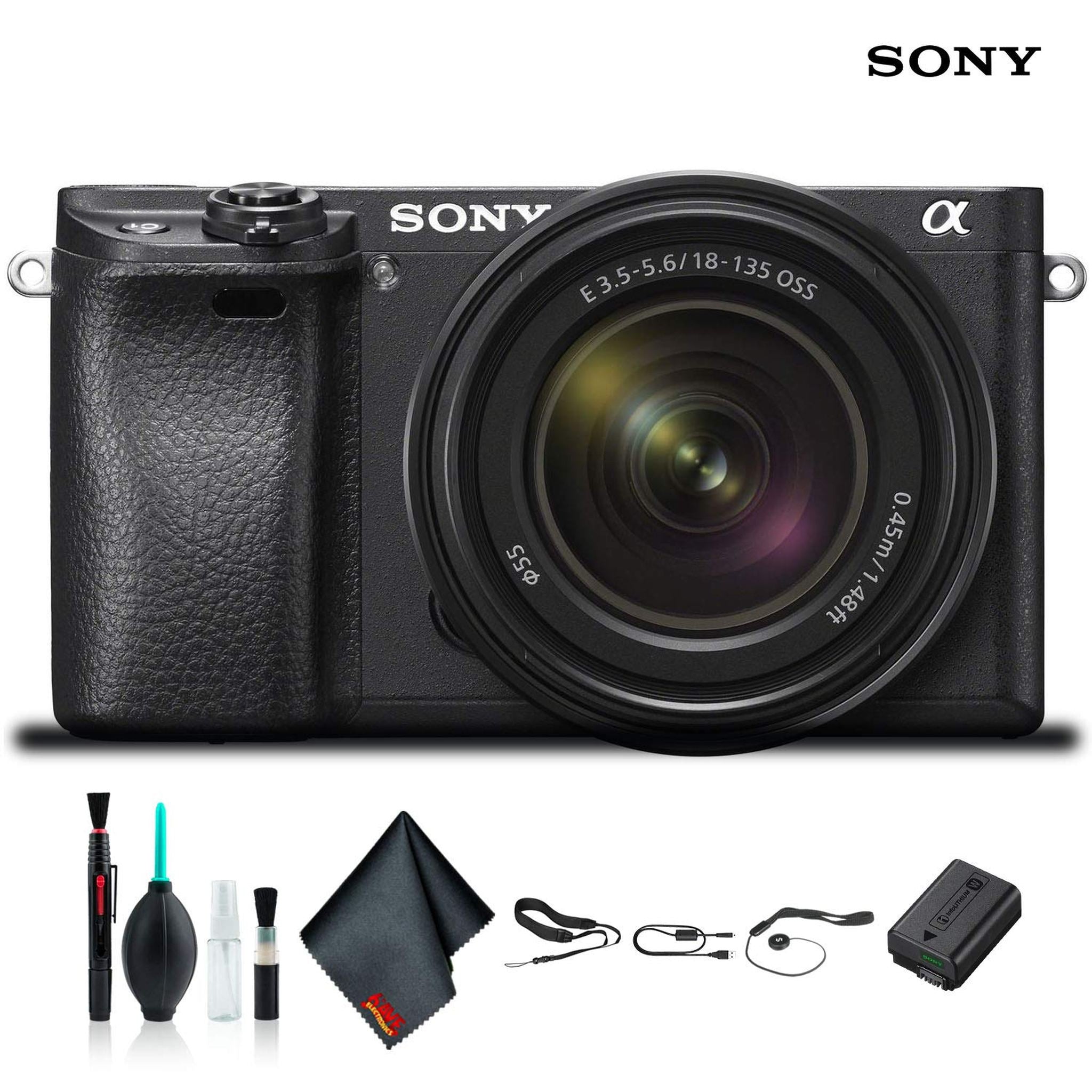 Sony Alpha a6300 Mirrorless Camera with 18-135mm Lens Black ILCE-6300M/B Bundle Sony