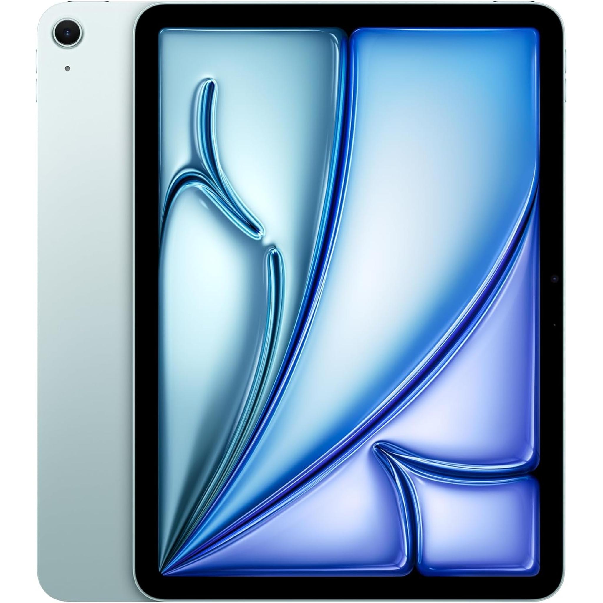 Apple iPad Air 11-inch M2 : Liquid Retina display, 512GB, Landscape 12MP Front Camera/12MP Back Camera, Wi-Fi 6E, Touch ID, All-Day Battery Life — Blue Apple