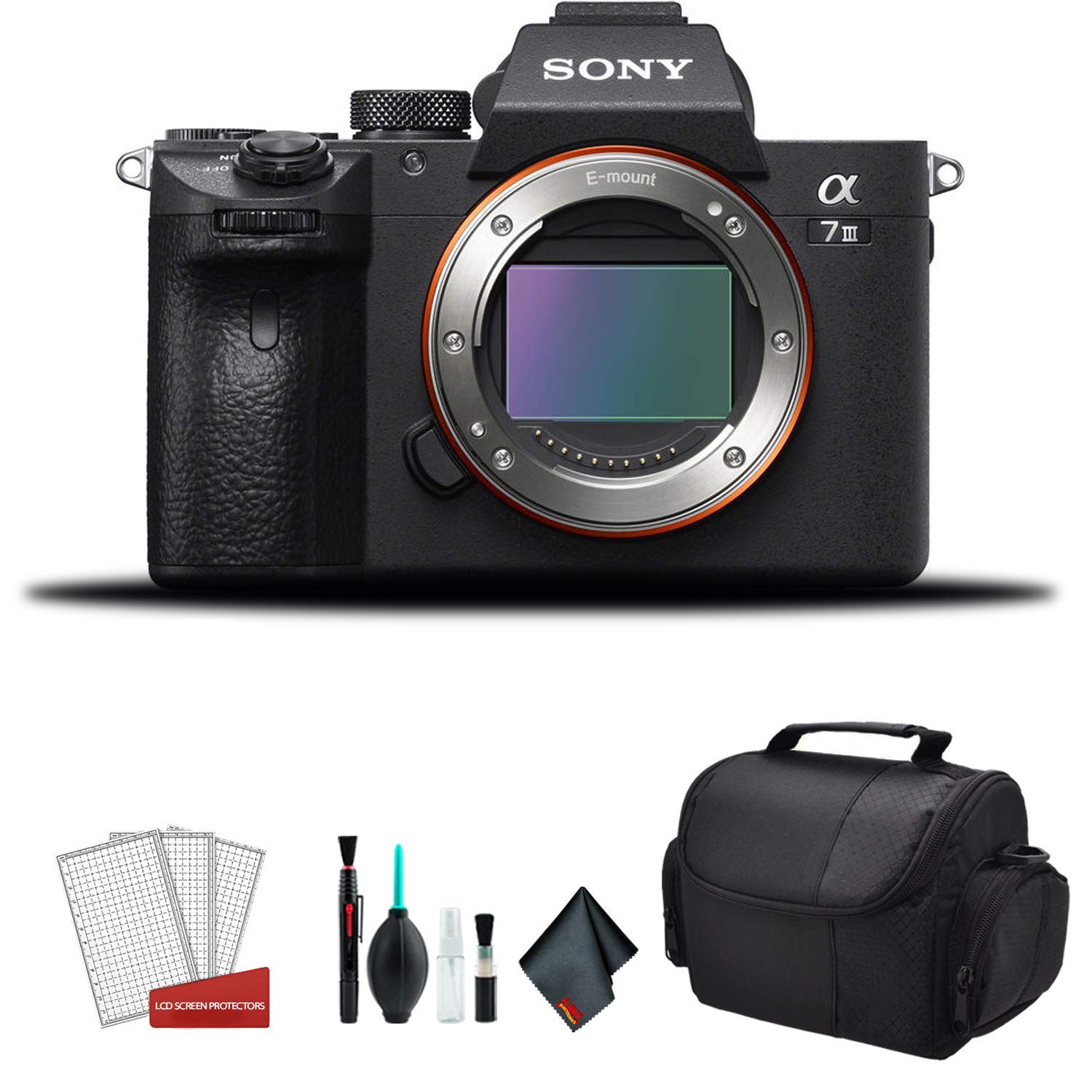 Sony Alpha a7 III Full Frame Mirrorless Digital Camera Body Only ILCE7M3/B - Bundle Kit Renewed - Reconditioned Sony