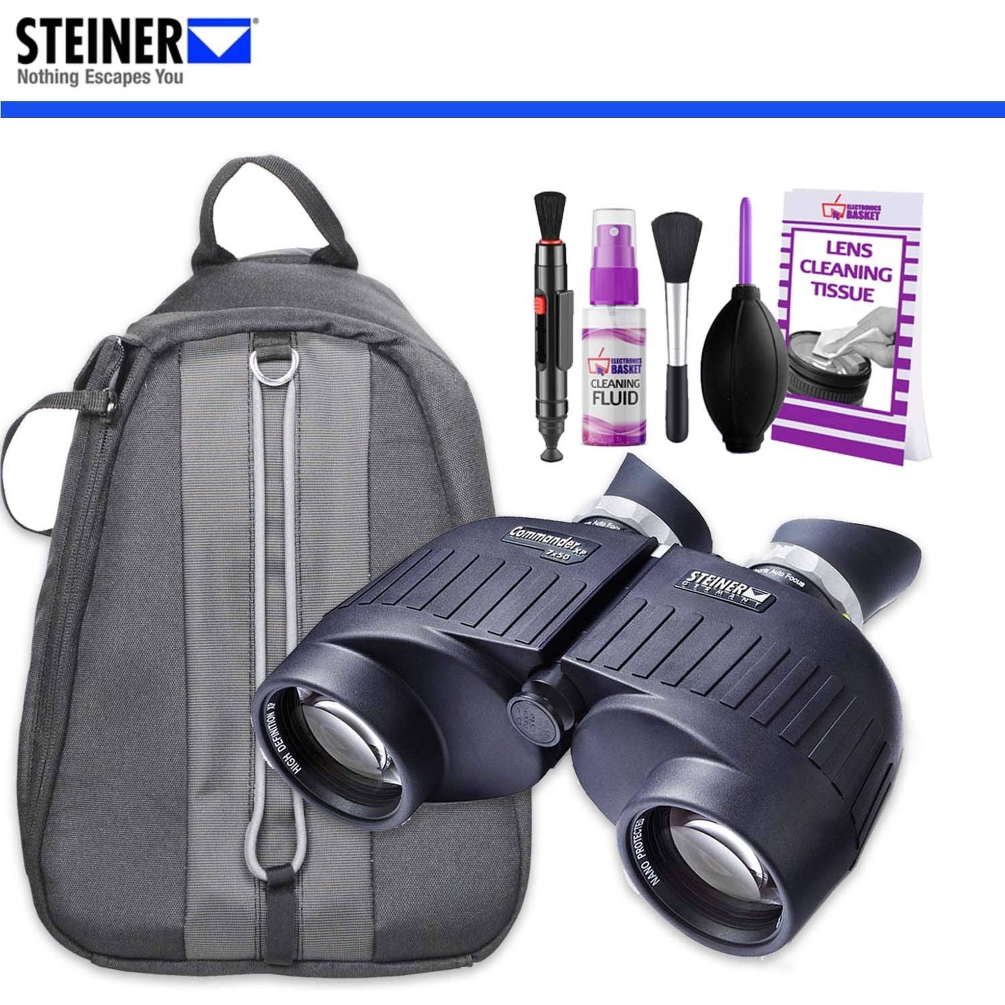 Steiner 7x50 Commander Binoculars With Padded Backpack AND Cleaning Kit Steiner