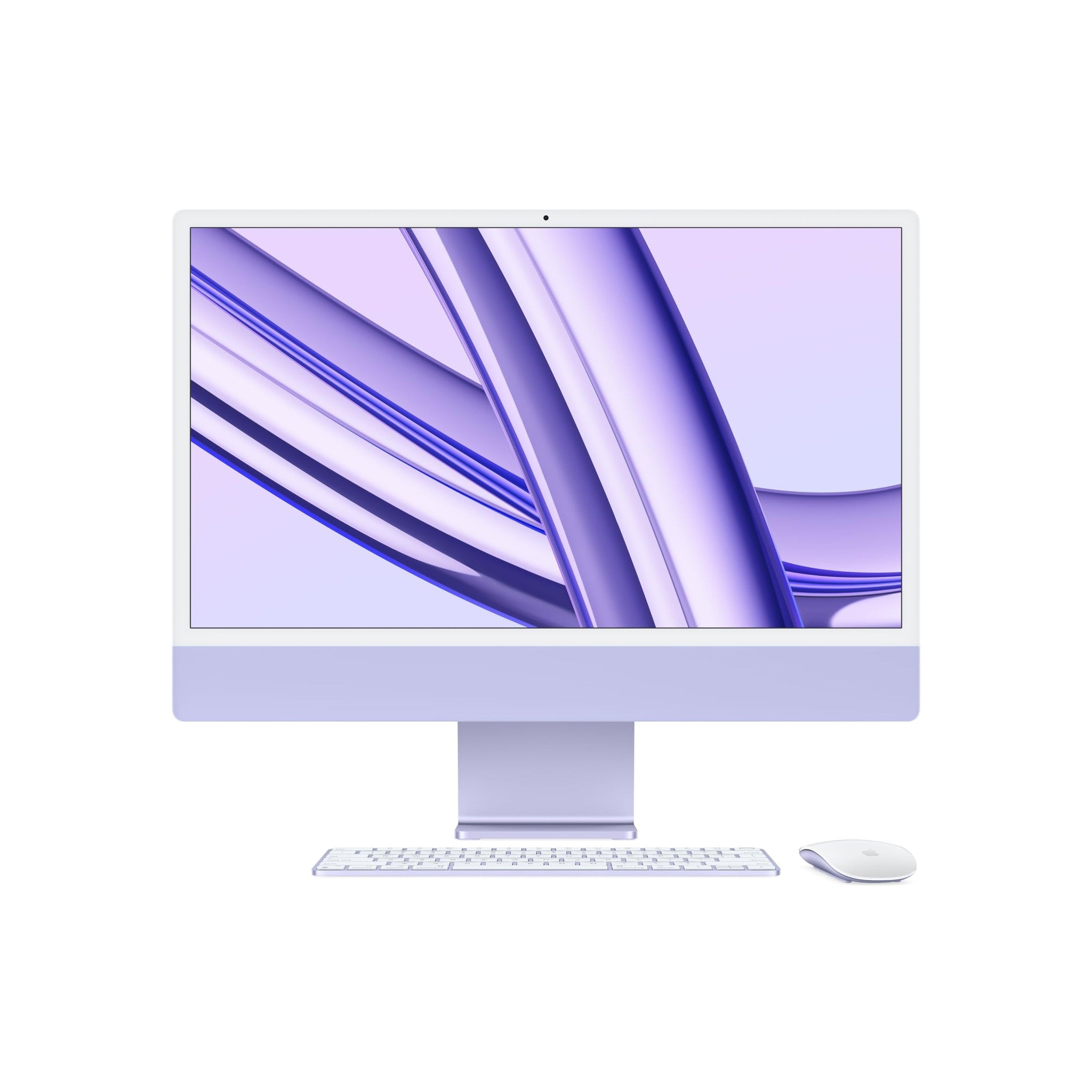 Apple 2023 iMac All-in-One Desktop Computer with M3 chip: 8-core CPU, 10-core GPU, 24-inch Retina Display, 8GB Unified Memory, 256GB SSD Storage, Matching Accessories. Works with iPhone/iPad; Purple Apple