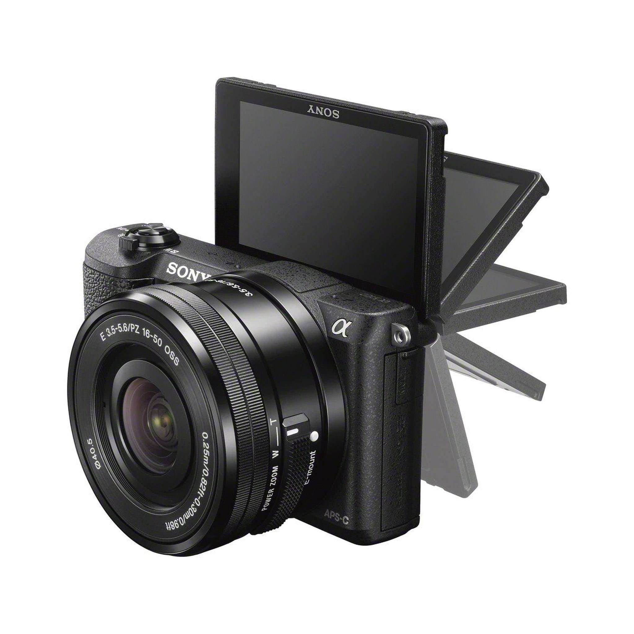 Sony a5100 16-50mm Mirrorless Digital Camera with 3-Inch Flip Up LCD Black Sony
