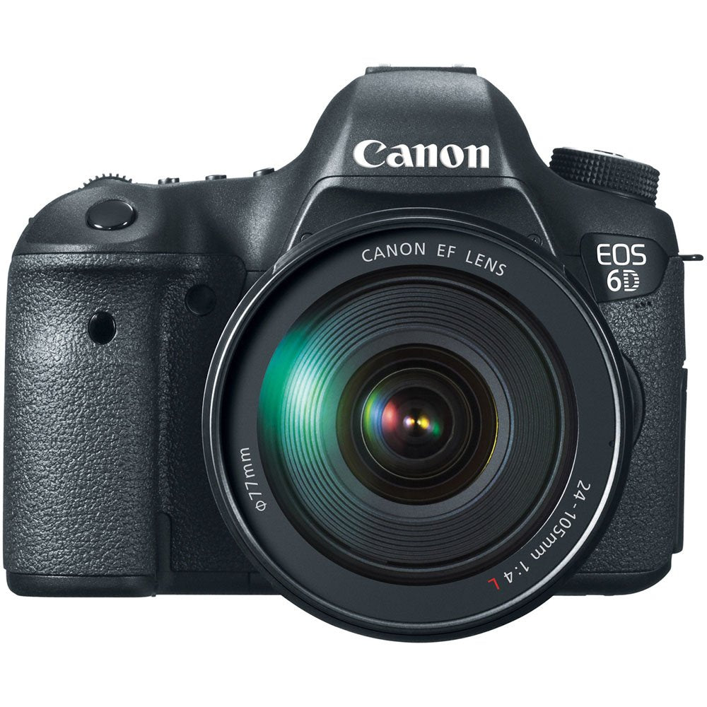 Canon EOS 6D 20.2 MP CMOS Digital SLR Camera with 3.0-Inch LCD and EF 24-105mm f/4L IS USM Lens Kit - Wi-Fi Enabled - Used