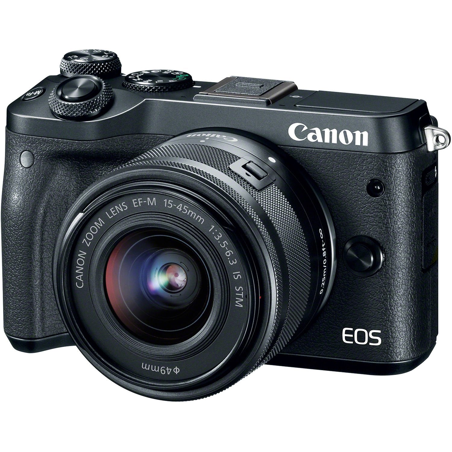 Canon EOS M6 Mirrorless Digital Camera with 15-45mm f/3.5-6.3 is STM Lens Kit- Bundle with 32GB Memory Cards + Remote+ E
