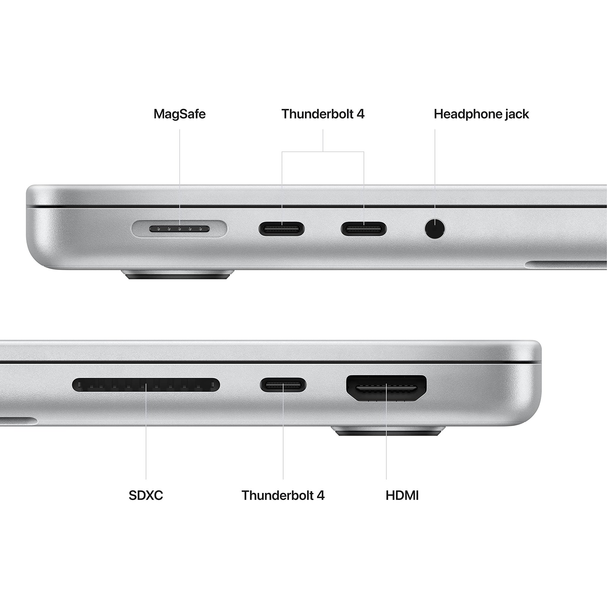 Apple 2023 MacBook Pro Laptop M2 Max chip with 12‑core CPU and 30‑core GPU: 14.2-inch Liquid Retina XDR Display, 32GB Unified Memory, 1TB SSD Storage. Works with iPhone/iPad; Silver Apple