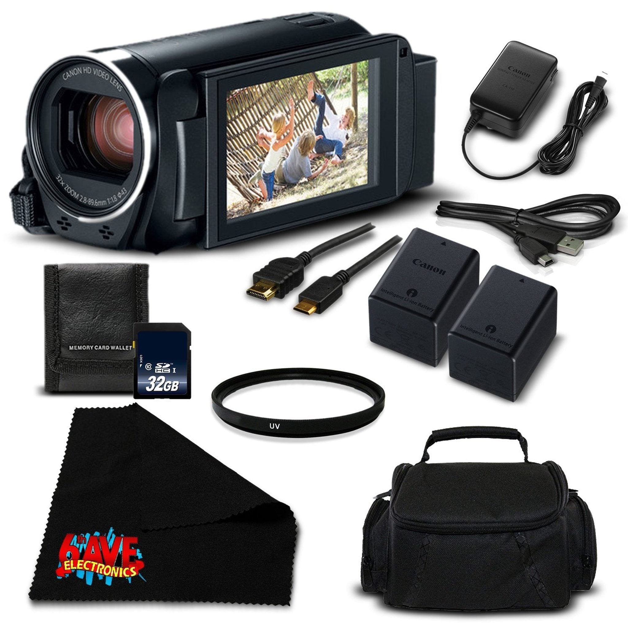 Canon VIXIA HF R800 Camcorder (Black) Full HD 1080p - Silver Level Bundle
