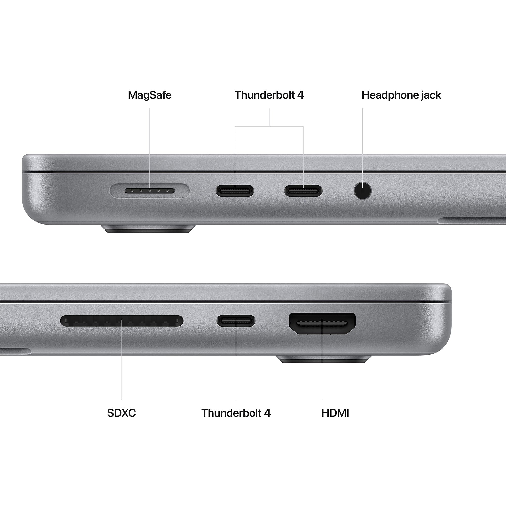 Apple 2023 MacBook Pro Laptop M2 Max chip with 12‑core CPU and 30‑core GPU: 14.2-inch Liquid Retina XDR Display, 32GB Unified Memory, 1TB SSD Storage. Works with iPhone/iPad; Space Gray Apple