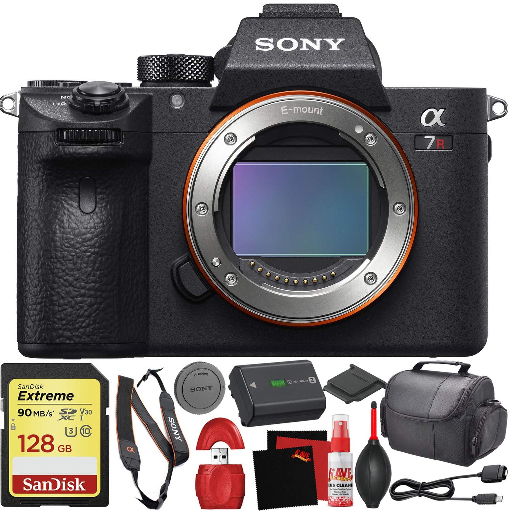 Sony Alpha a7R III Mirrorless Digital Camera + Base Kit with Accessories 128GB Memory Card, Accessory Kit - Used Sony