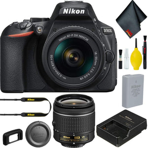 Nikon D5600 DSLR Camera with 18-55mm Lens Basic Bundle Nikon